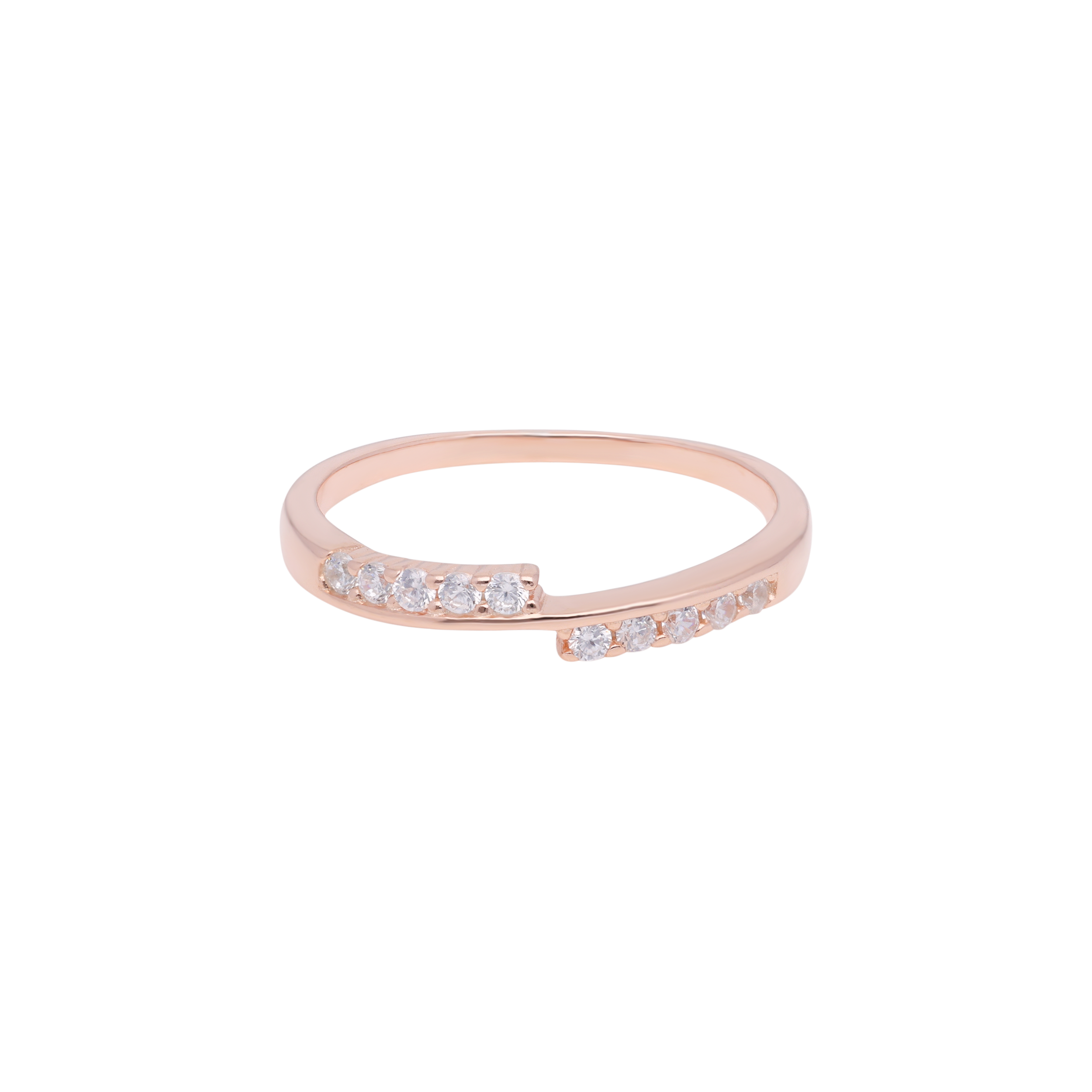 Rosé Radiance: Sterling Silver Band Ring with Rose Gold Accents | SKU : 0019799216, 0019799179, 0019799155, 0019799162, 0019799209, 0019799193, 0019799186, 0019799223, 0019799131,  0019799148