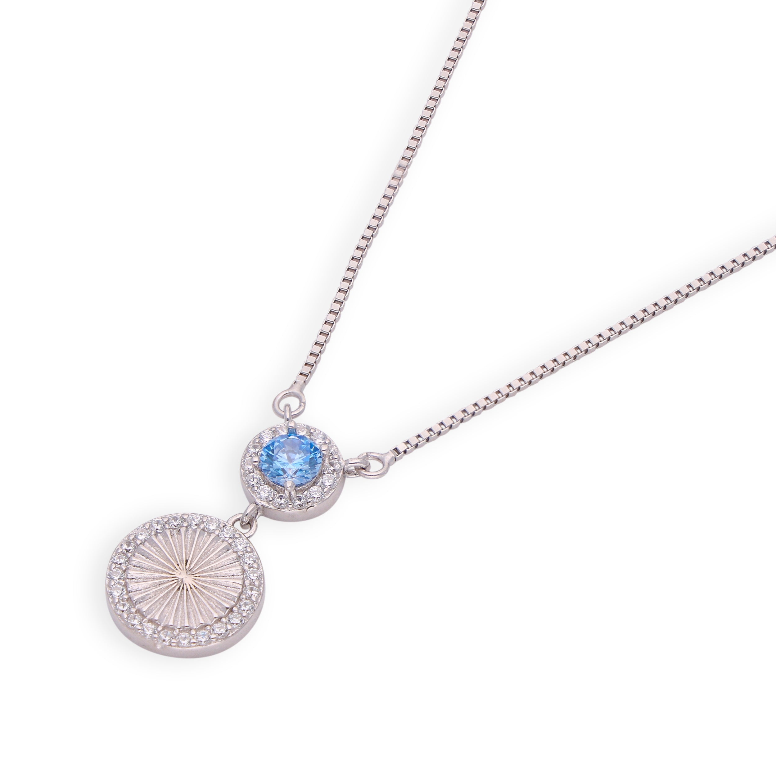 Eternal Azure - Circle Pendant Chain | SKU: 0019807935, 0019807942, 0019807928