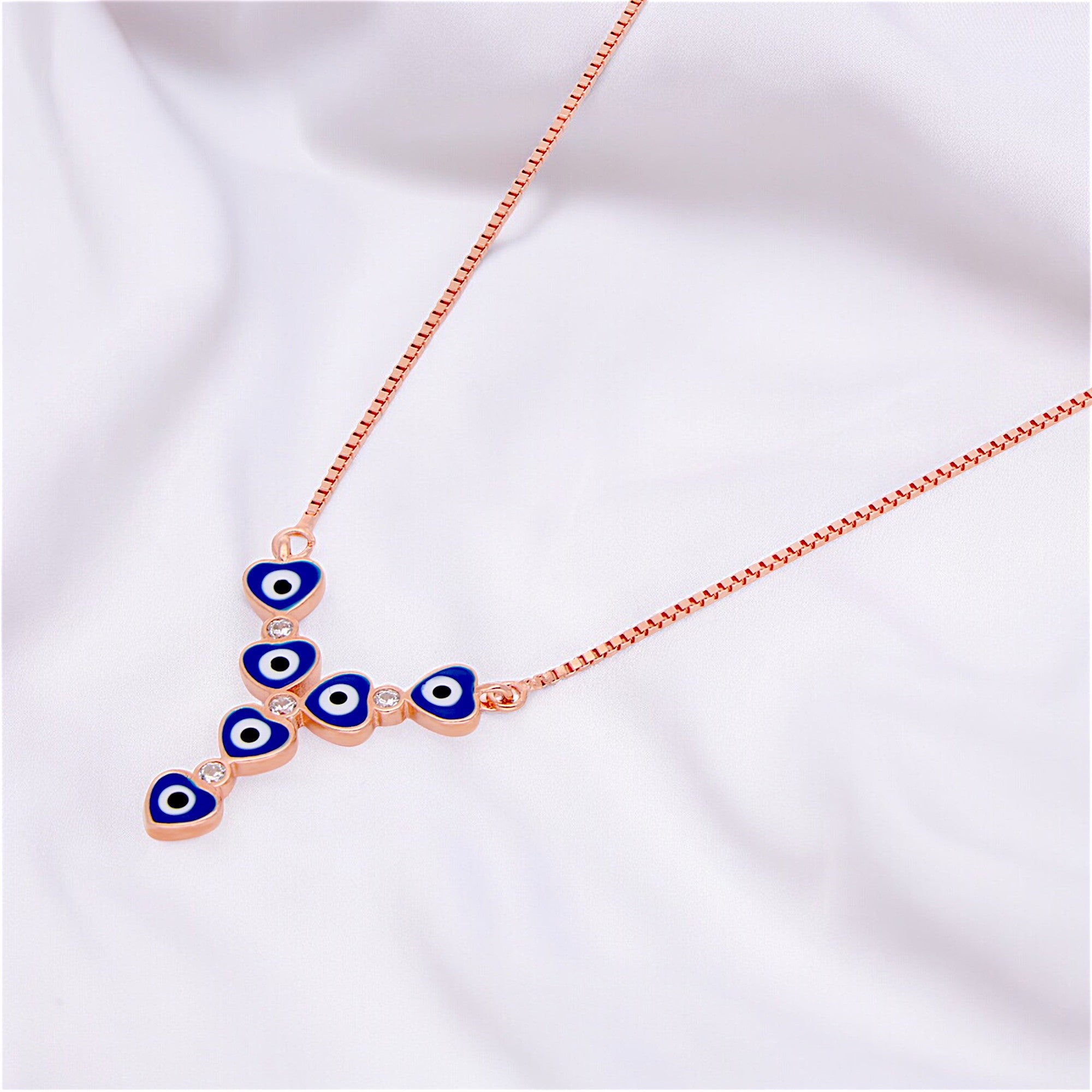 Love Evil Eye Heart Pendant in Rose Gold | SKU: 0019808130, 0019808147, 0019808123