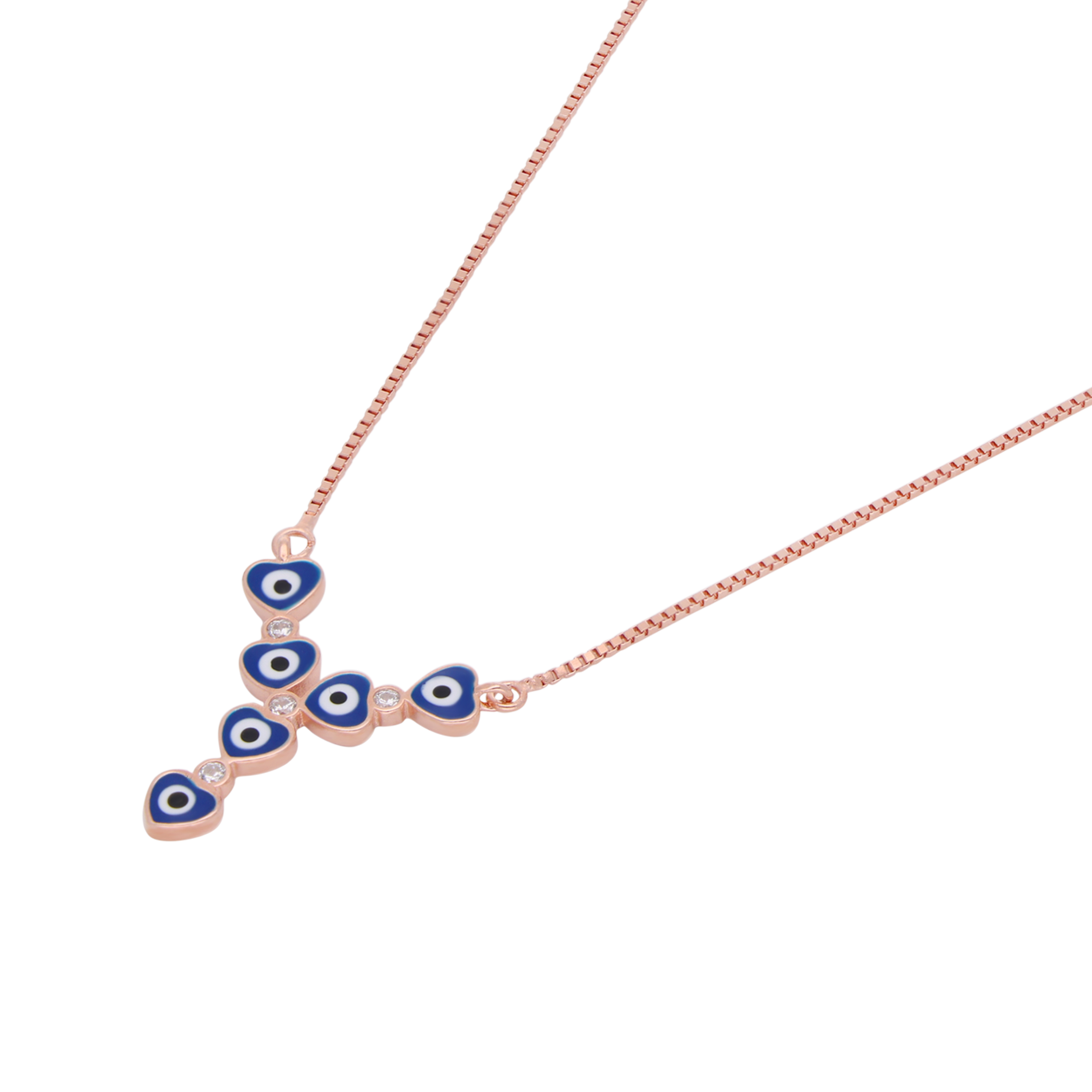 Love Evil Eye Heart Pendant in Rose Gold | SKU: 0019808130, 0019808147, 0019808123