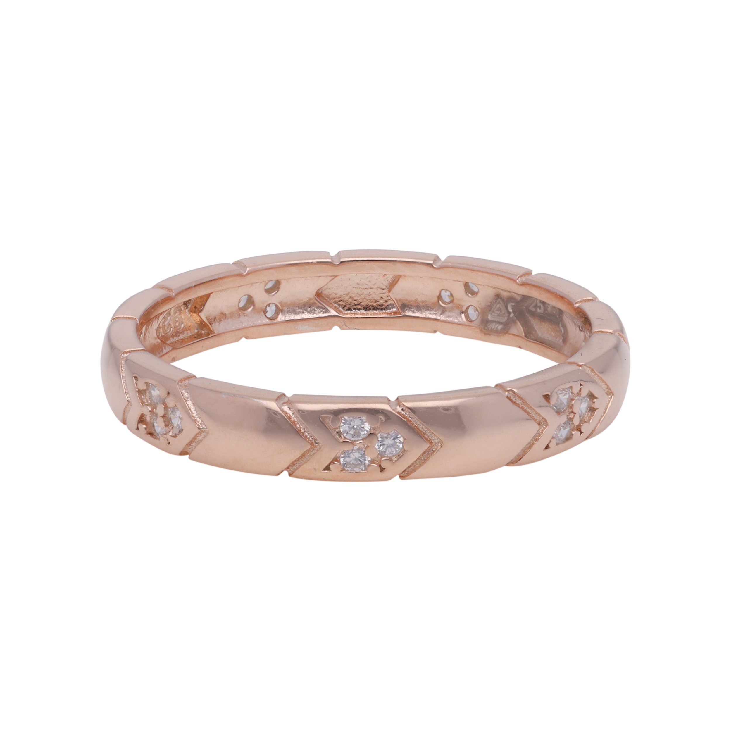 Radiant Glow: Sterling Silver Band Ring with Cubic Zirconia Sparkle | SKU : 0019883830, 0019883885, 0019883878