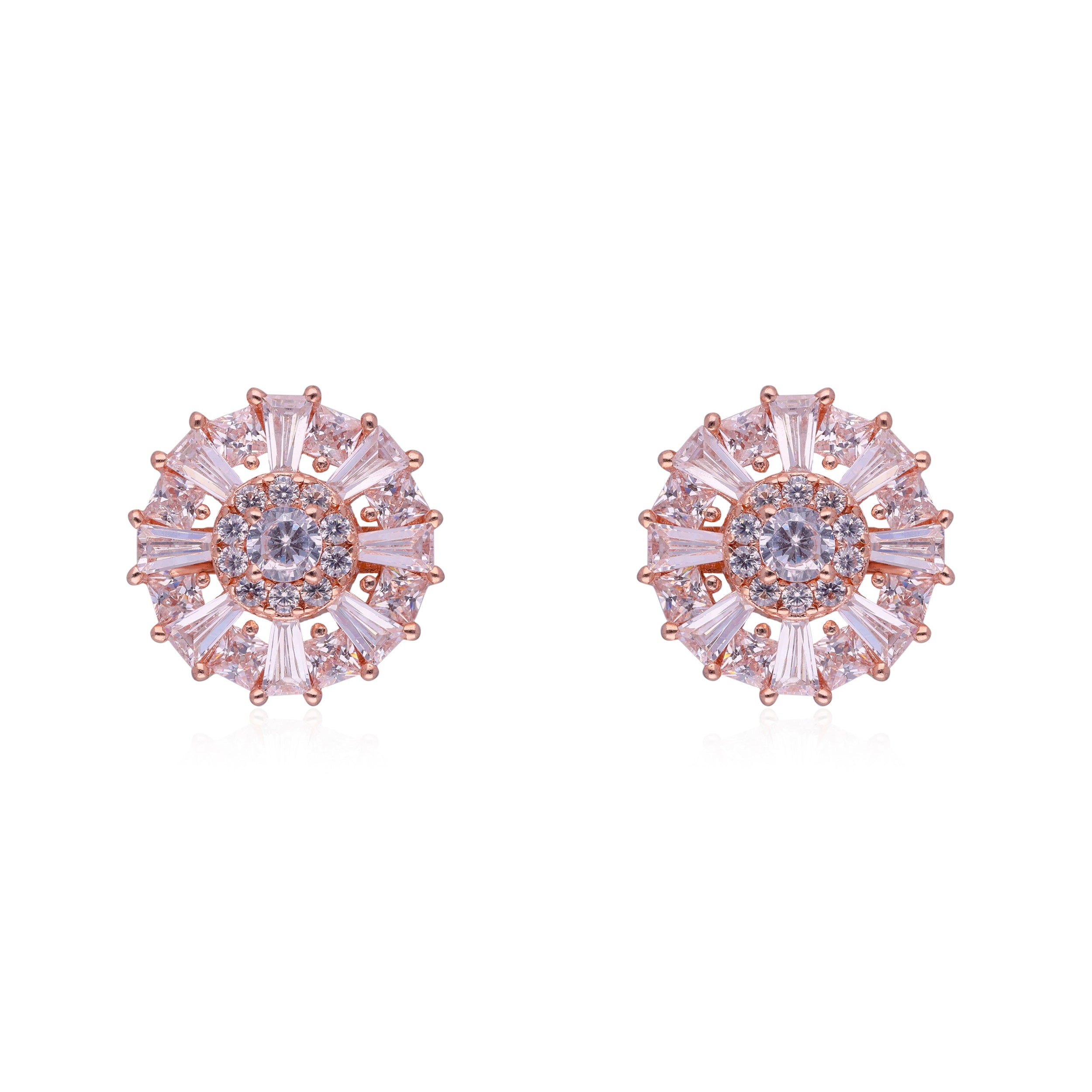 Radiant Elegance: Sterling Silver Cubic Zirconia Studded Ear Studs | SKU : 0003343210, 0019883922, 0019883892, 0019883908, 0003115466, 0003115442, 0003115459