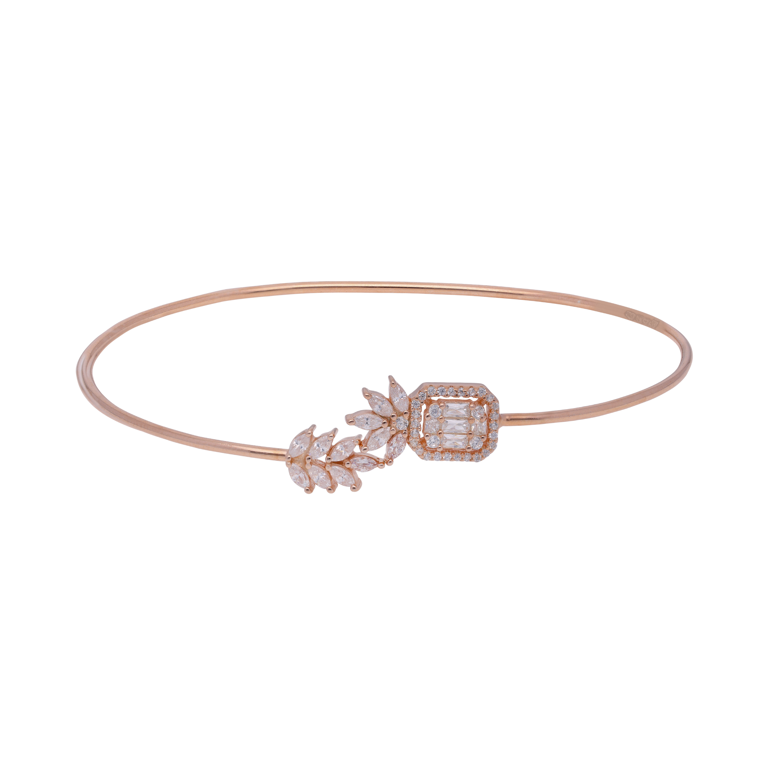 Timeless Sparkle: Sterling Silver Open Oval Bracelet with Cubic Zirconia | SKU : 0019889122, 0019889139, 0003111895, 0003111697