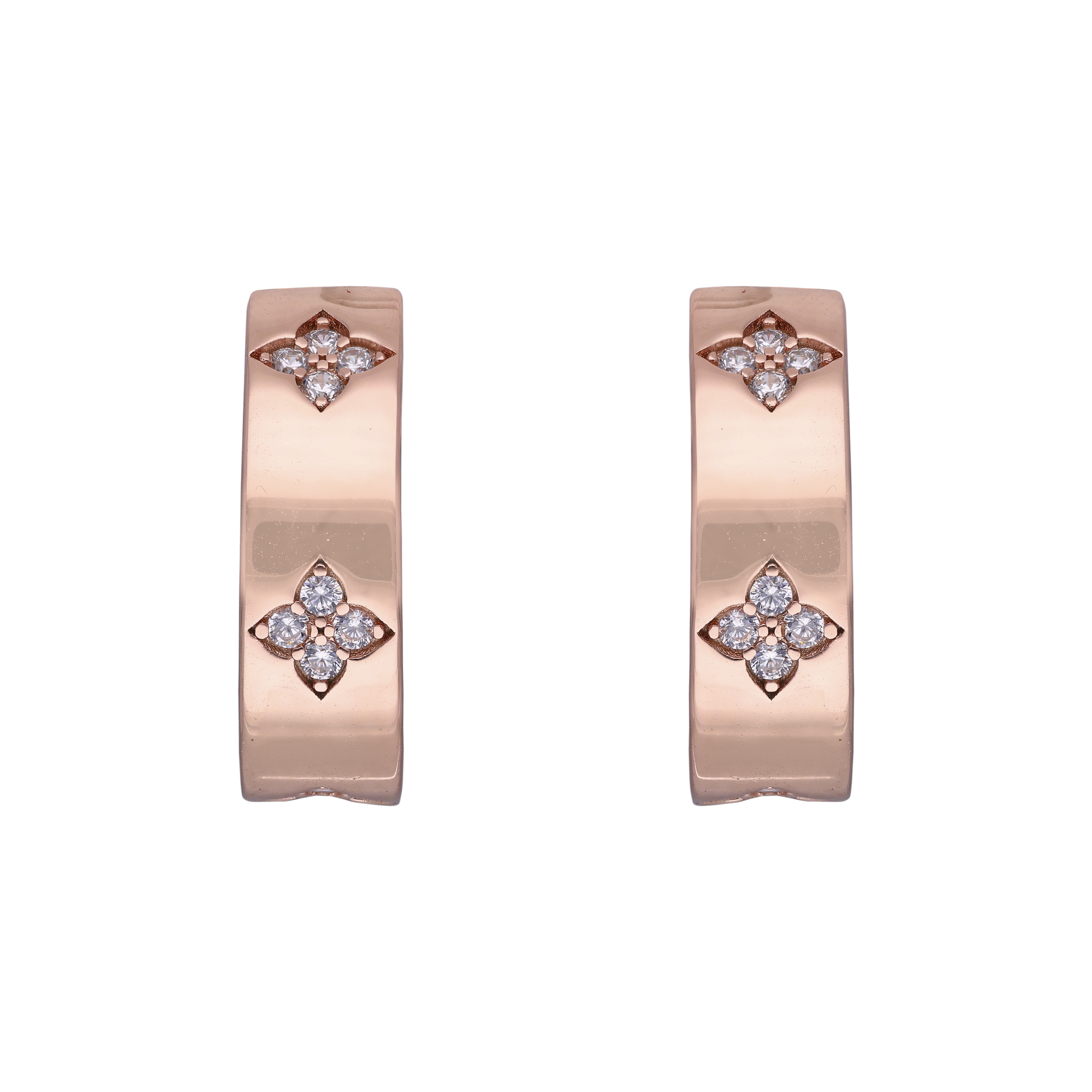 Sparkling Cubic Zirconia Sterling Silver Ear Hoops | SKU : 0019889290, 0019889313, 0019889320, 0003112687, 0003112380