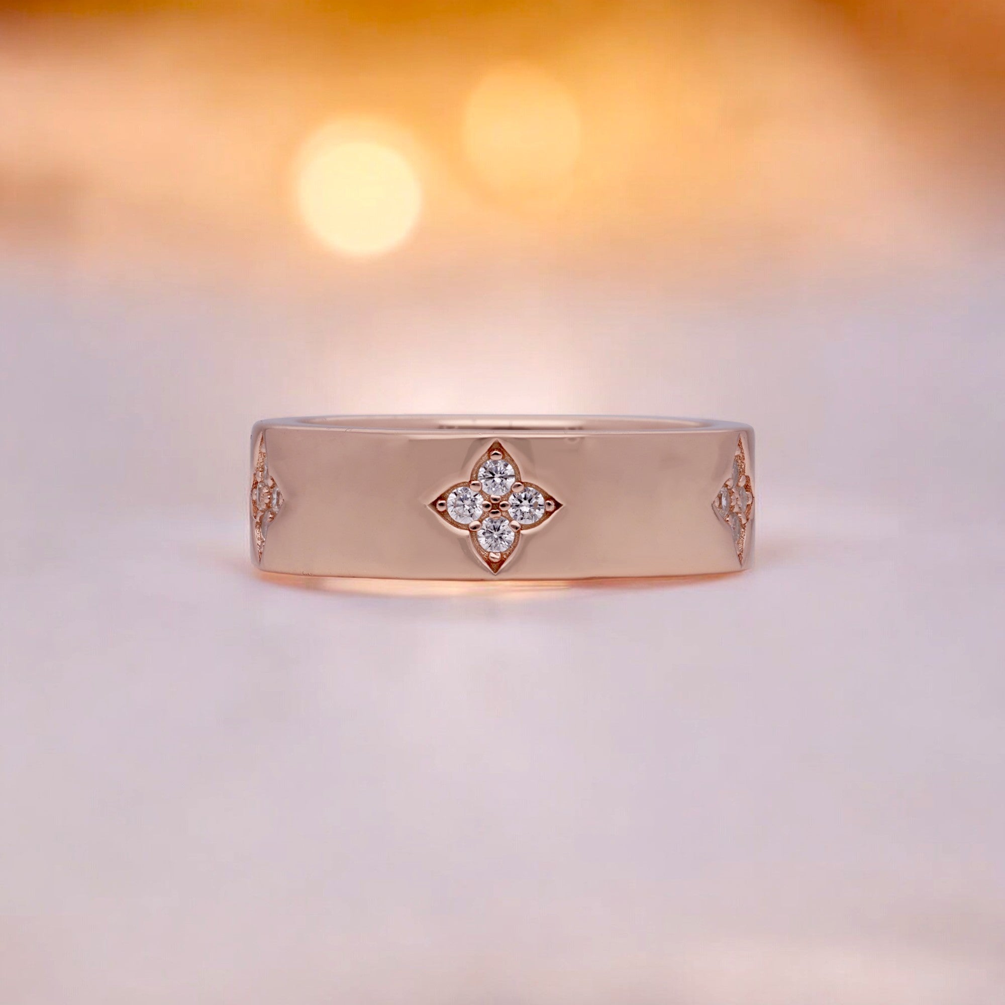 Ethereal Sparkle: Sterling Silver Diamond Logo Band Ring | SKU : 0003112694, 0019889375, 0019889405, 0019889399, 0003112427, 0003112540, 0003112724 , 0003112397