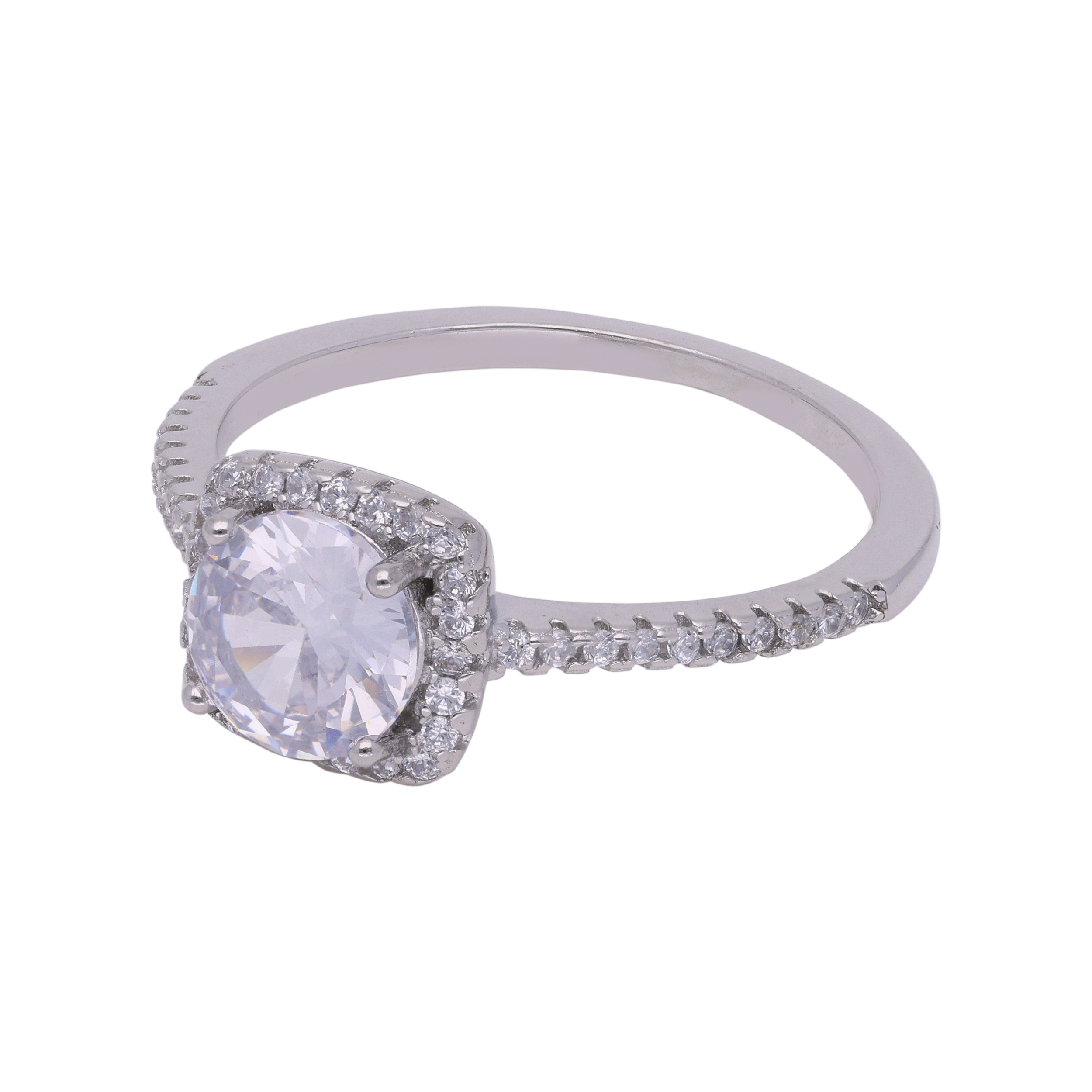 Timeless Sparkle: Sterling Silver Solitaire Ring | SKU : 0019890869, 0019890845