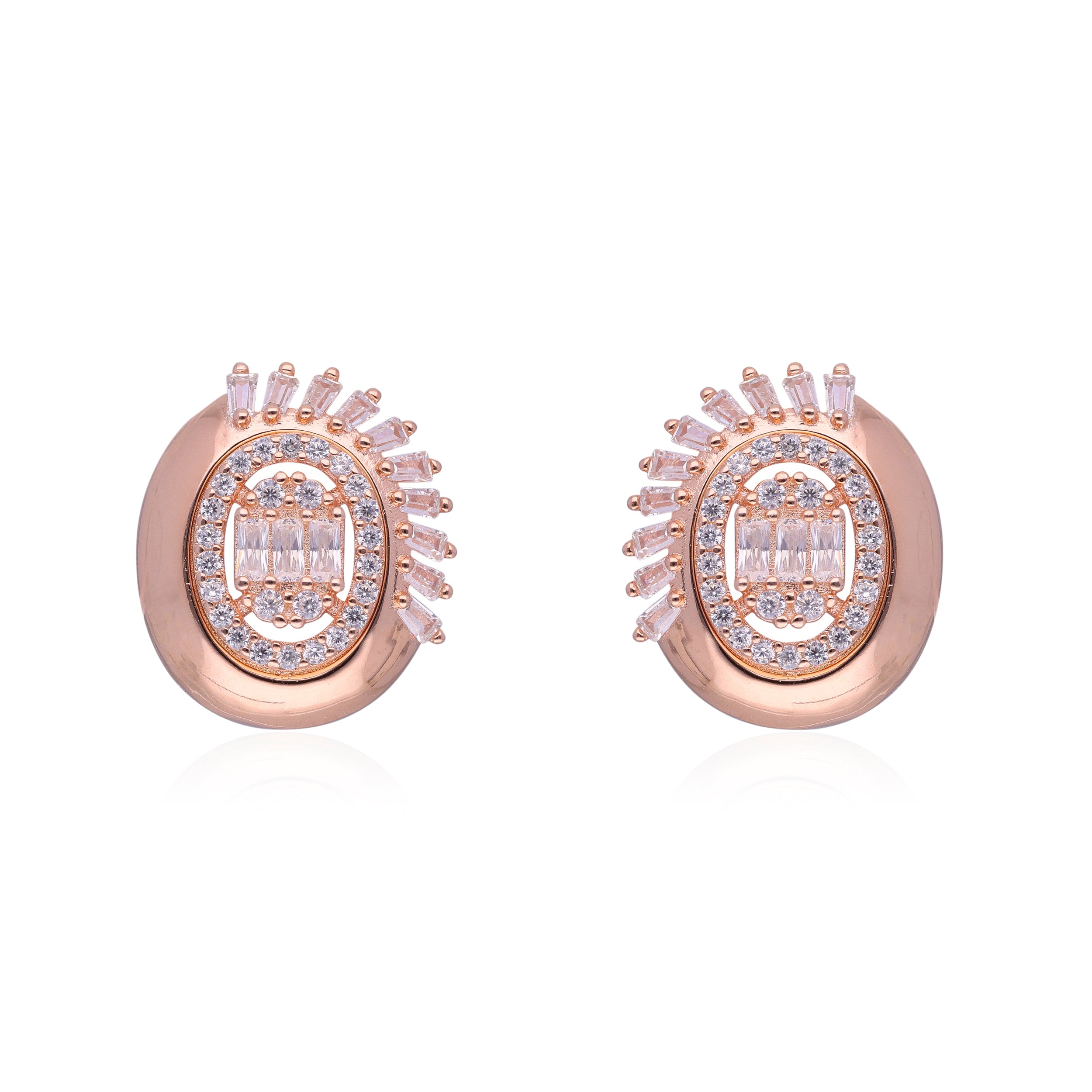 Elegant Brilliance: Sterling Silver Fancy Earstuds with Cubic Zirconia Accents | SKU : 0019891873, 0019891880, 0003109564, 0003109571, 0003109588 , 0003109557