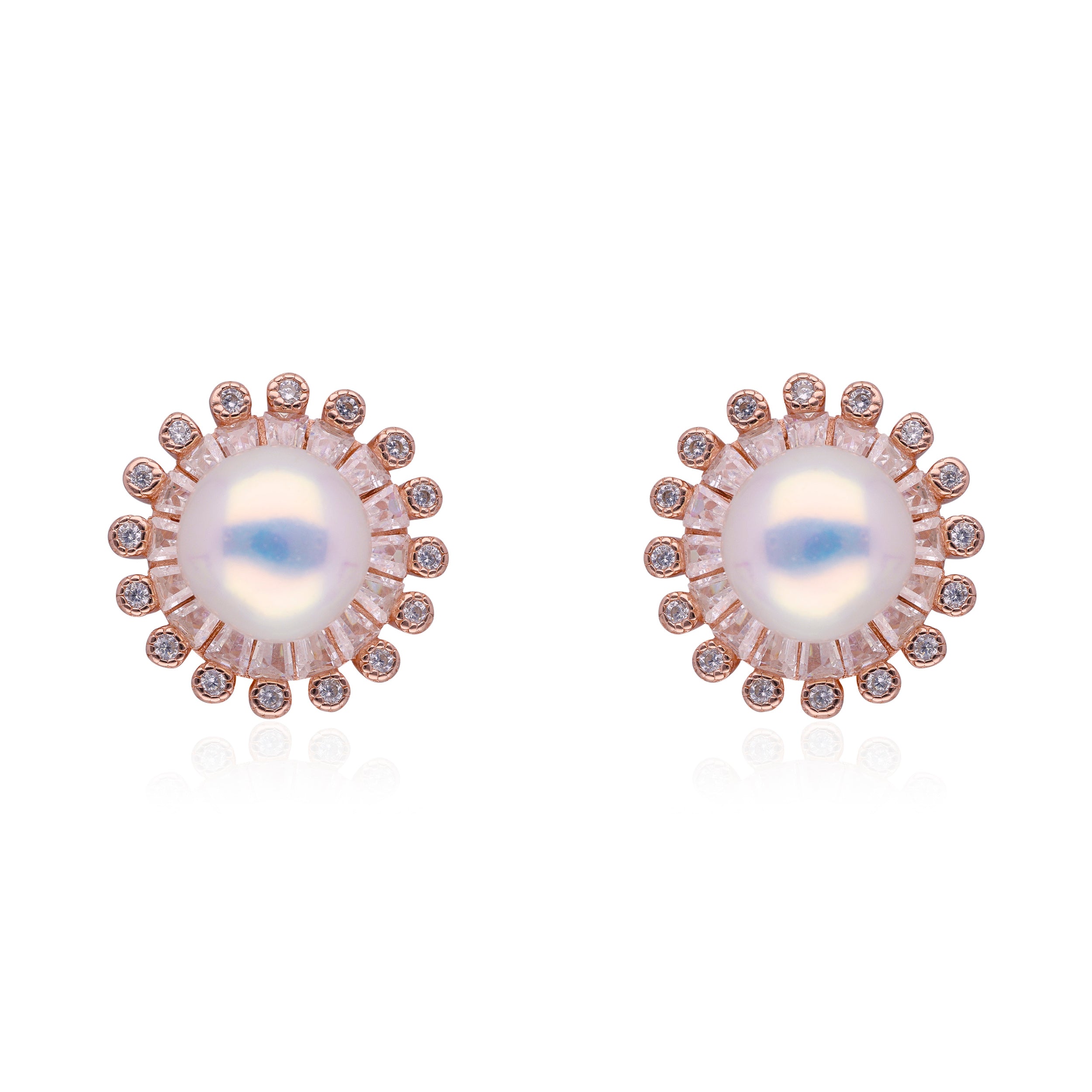 Pearl Radiance: Sterling Silver Earstuds with Cubic Zirconia and Pearl Accents | SKU : 0019891910, 0003109526, 0019891934, 0003109489, 0003109540 , 0020325657