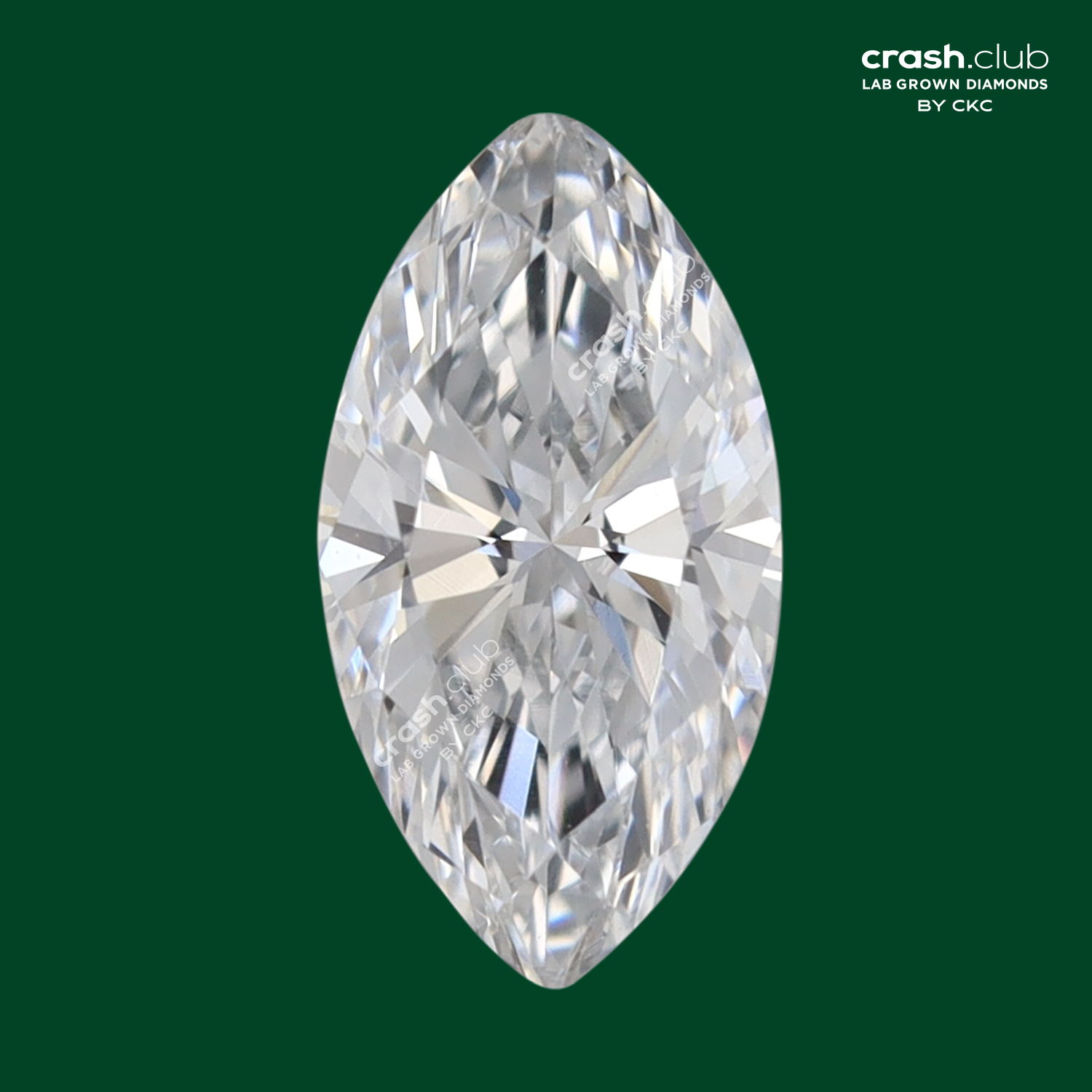 lab made emerald cut diamond- Crash Club by CKC