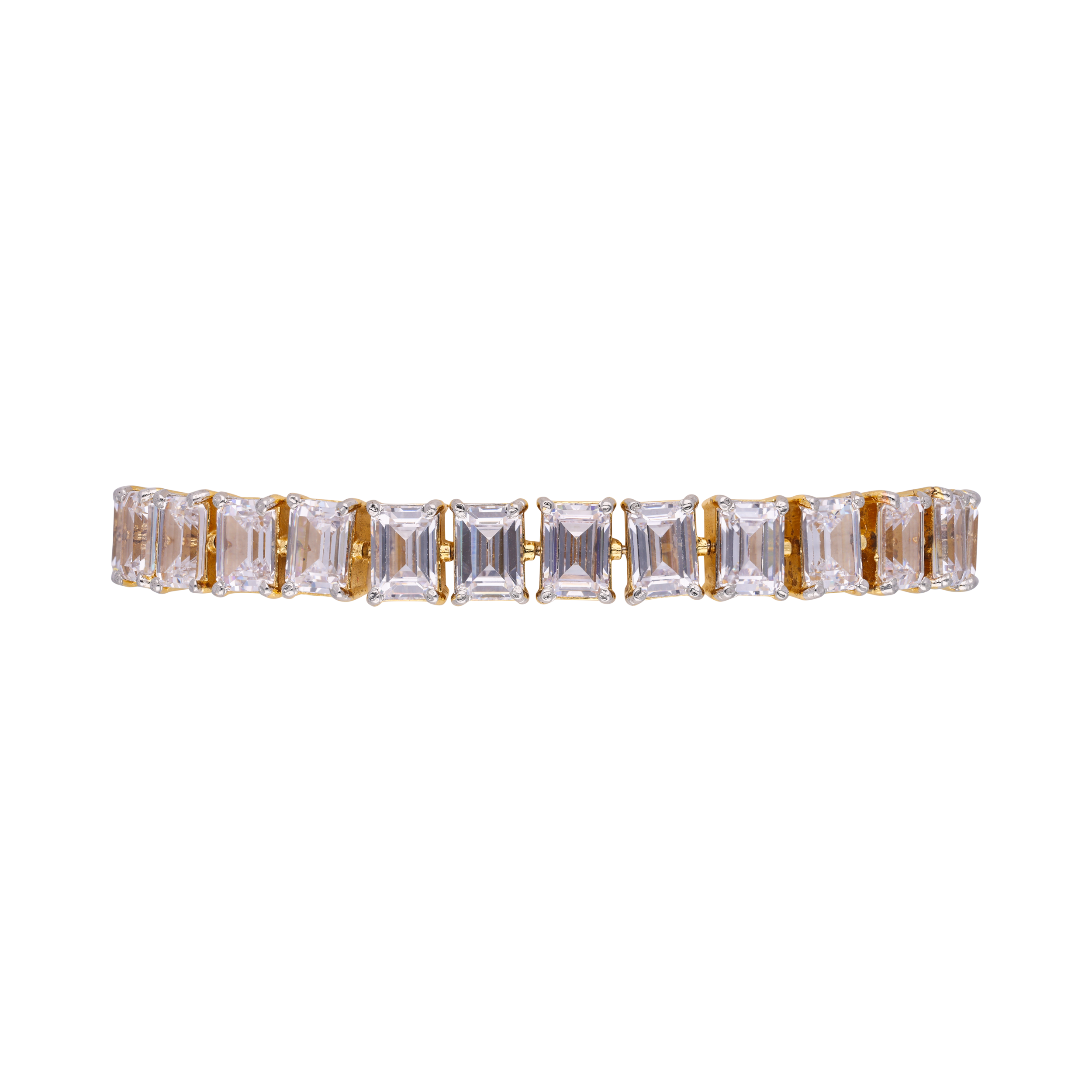 Yellow Gold Finish Sterling Silver Bracelet with Cubic Zirconia | SKU : 0020588717, 0020588724, 0020289829, 0020289898 - crash.club by CKC