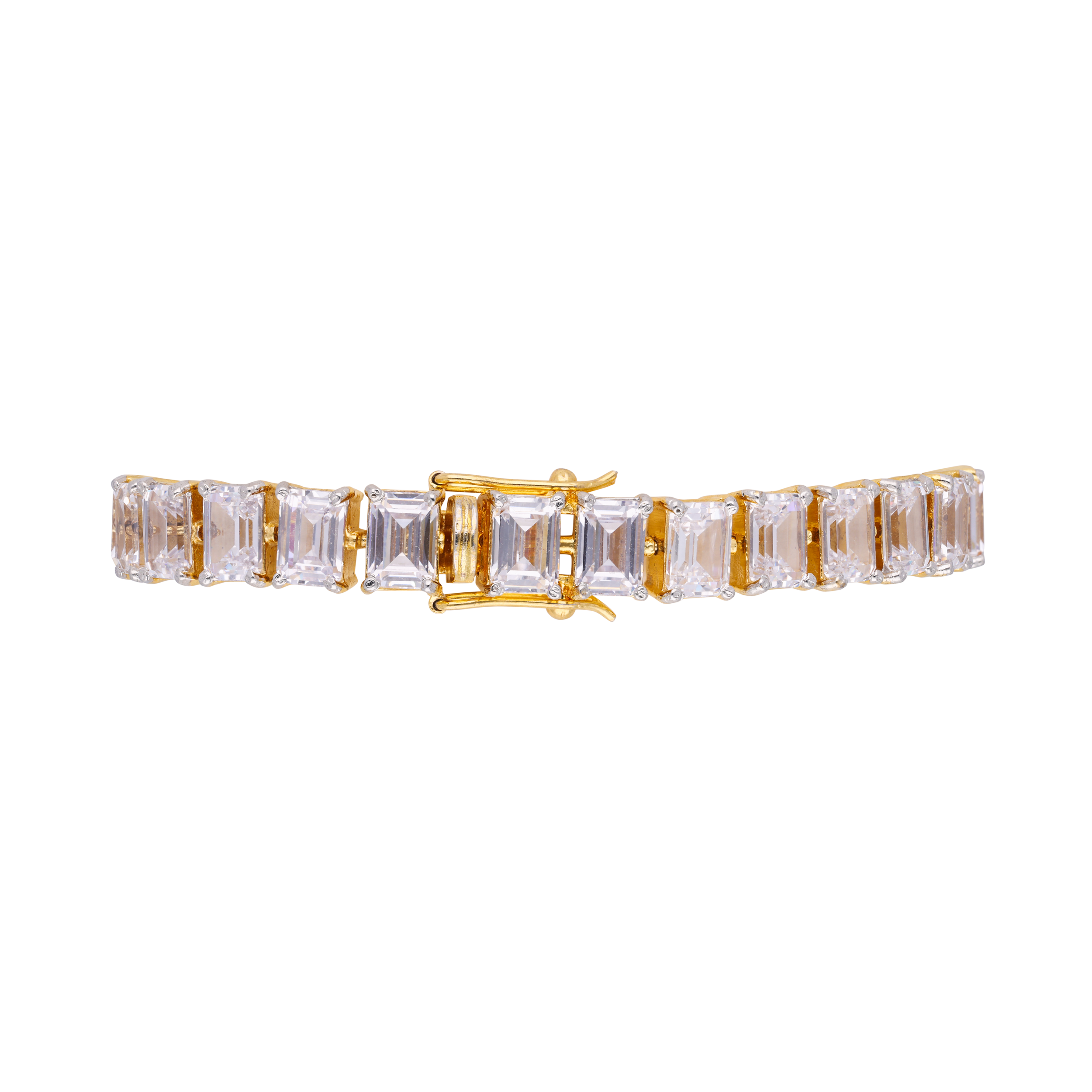 Yellow Gold Finish Sterling Silver Bracelet with Cubic Zirconia | SKU : 0020588717, 0020588724, 0020289829, 0020289898 - crash.club by CKC