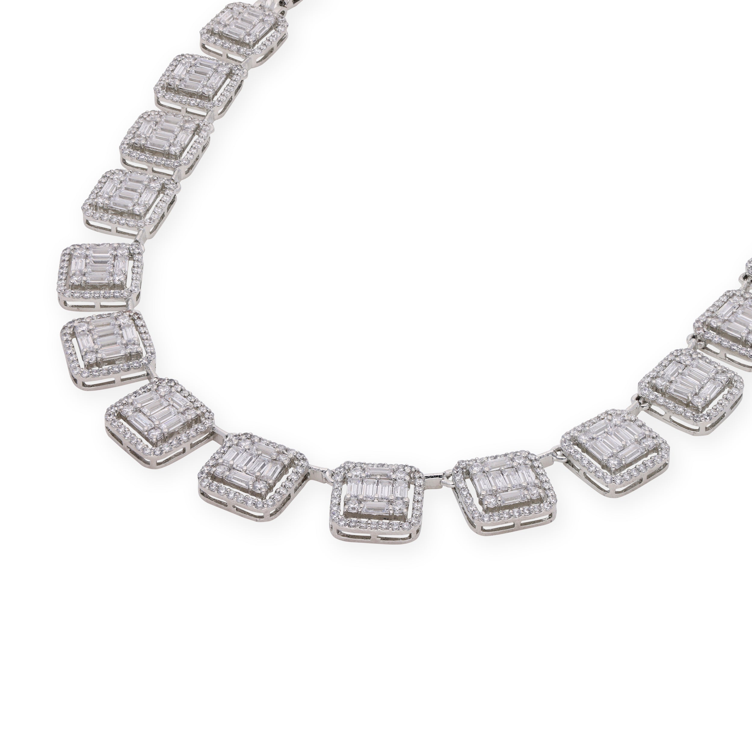 Rhine - Geometric Zircon Necklace