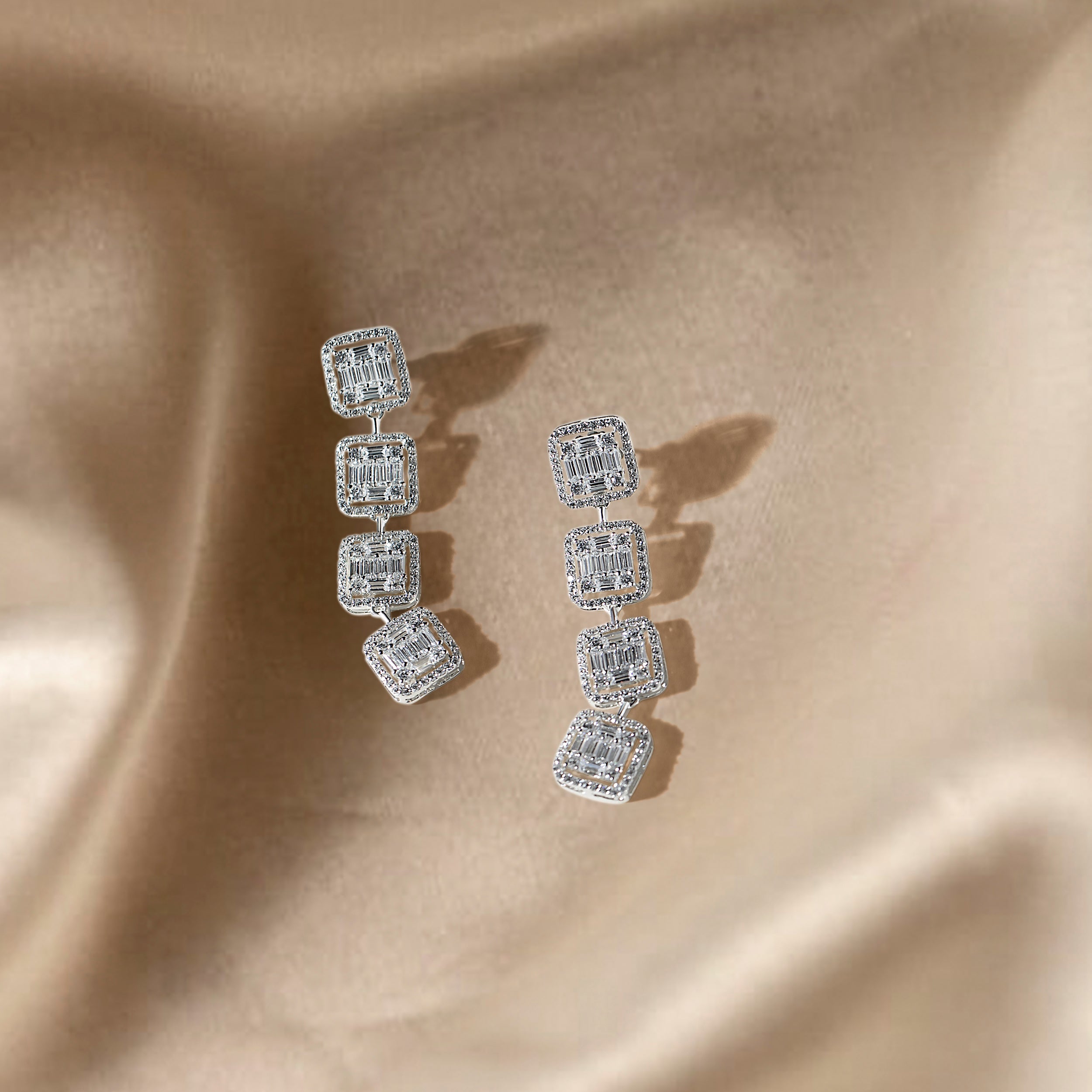 Sparkling Square Cubic Zircon Drop Earrings | 0020296711 - crash.club by CKC