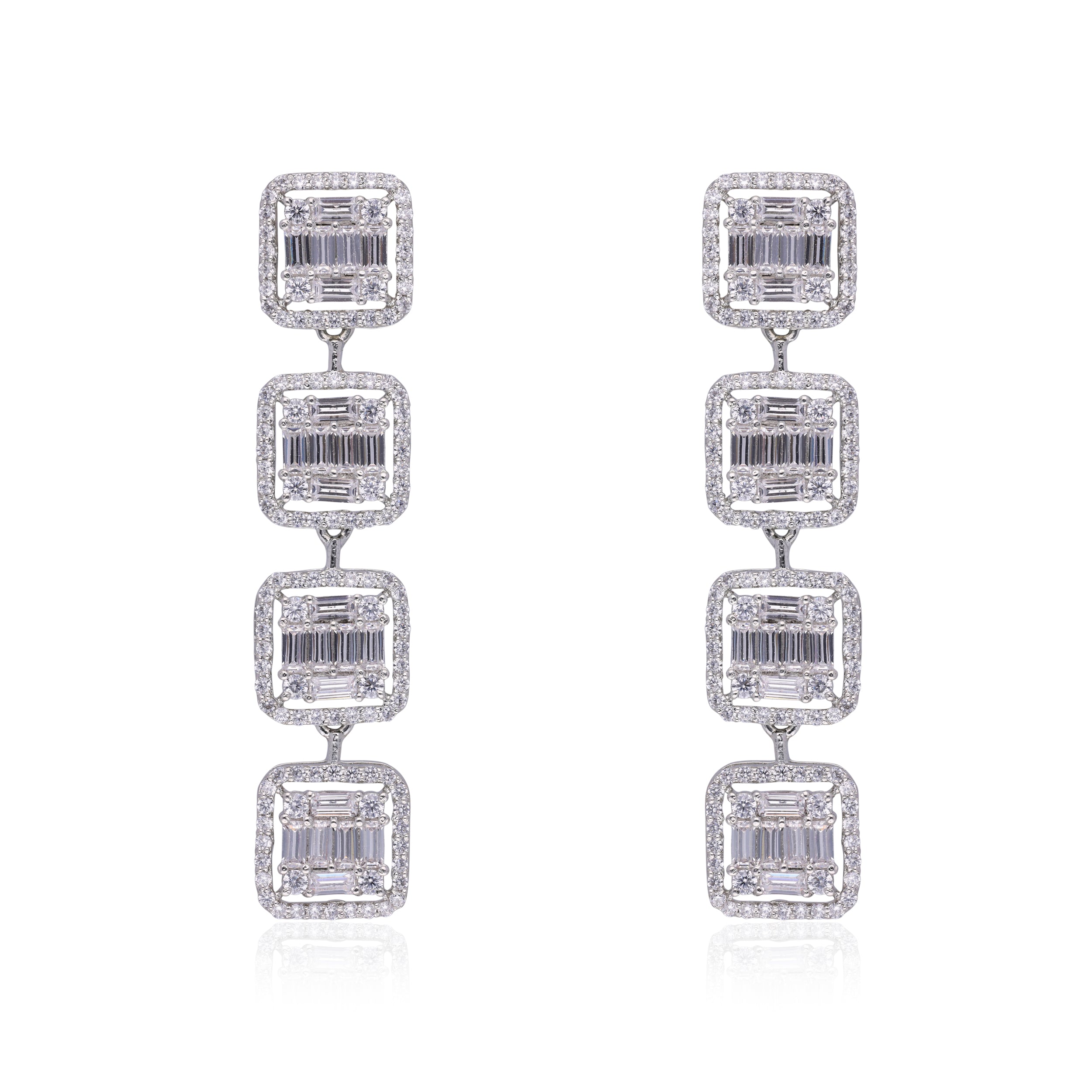 Jesel - Cubic Square Drop Earrings_2