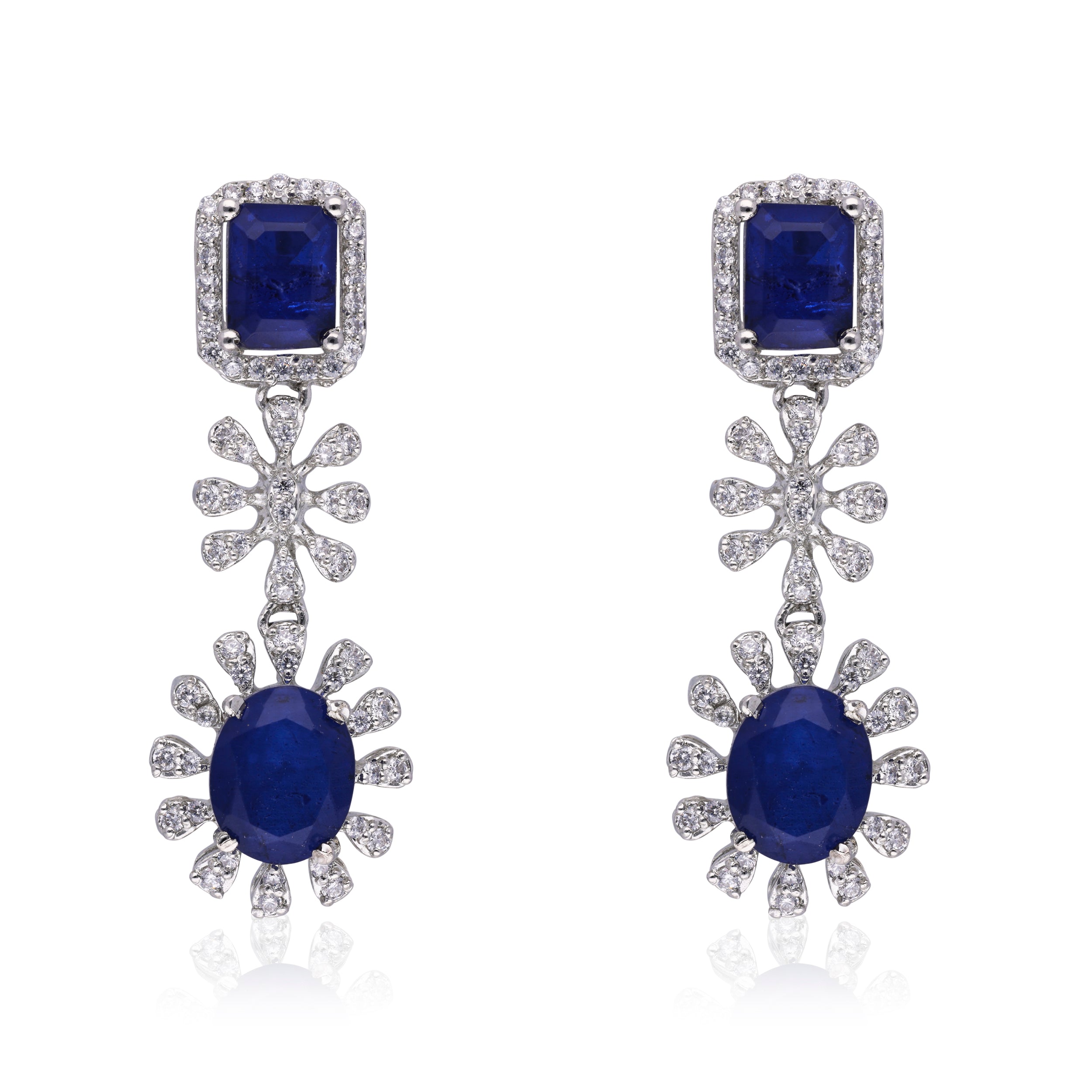 Jesel-Elegant Blue Jewel Drop Earrings_1
