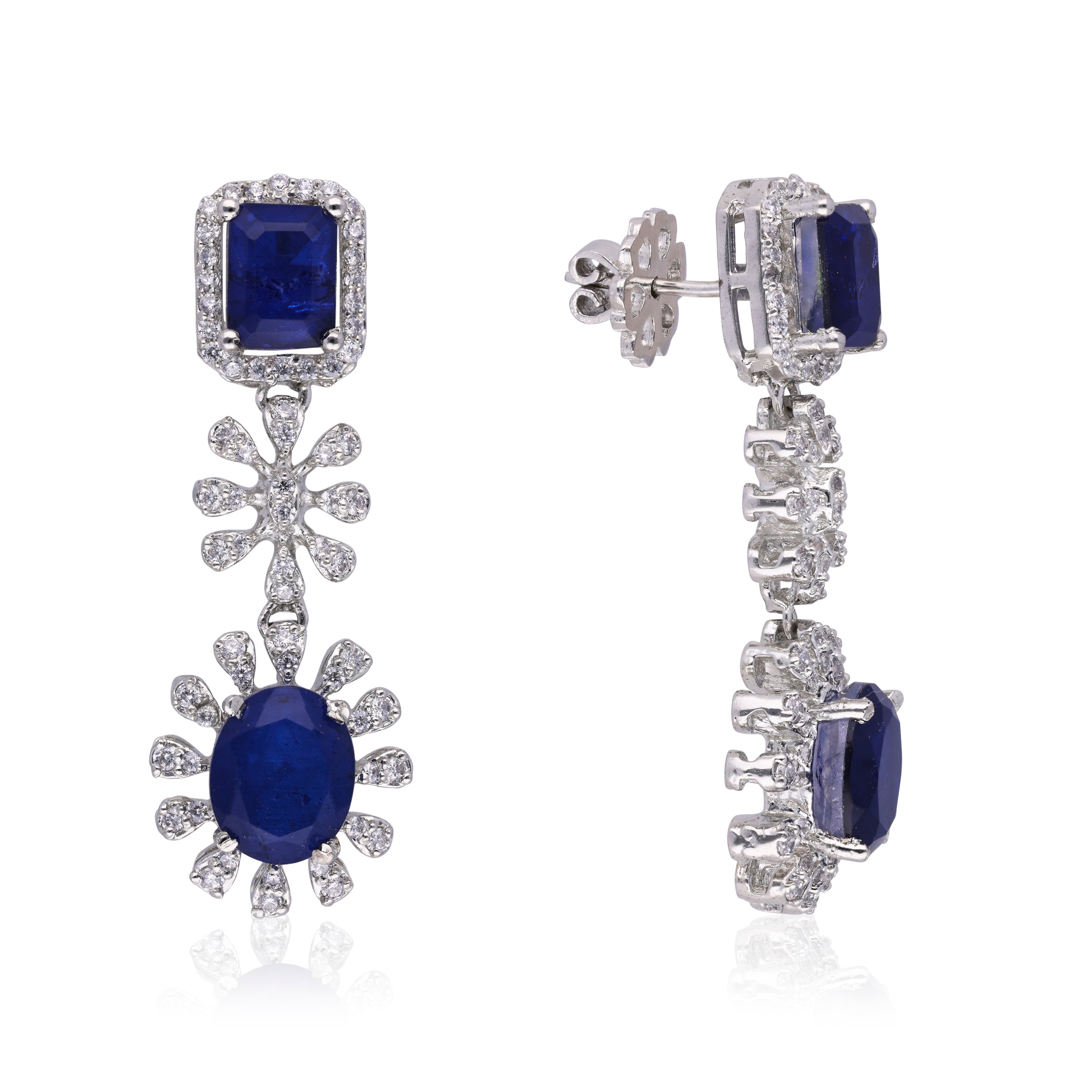 Jesel-Elegant Blue Jewel Drop Earrings_2