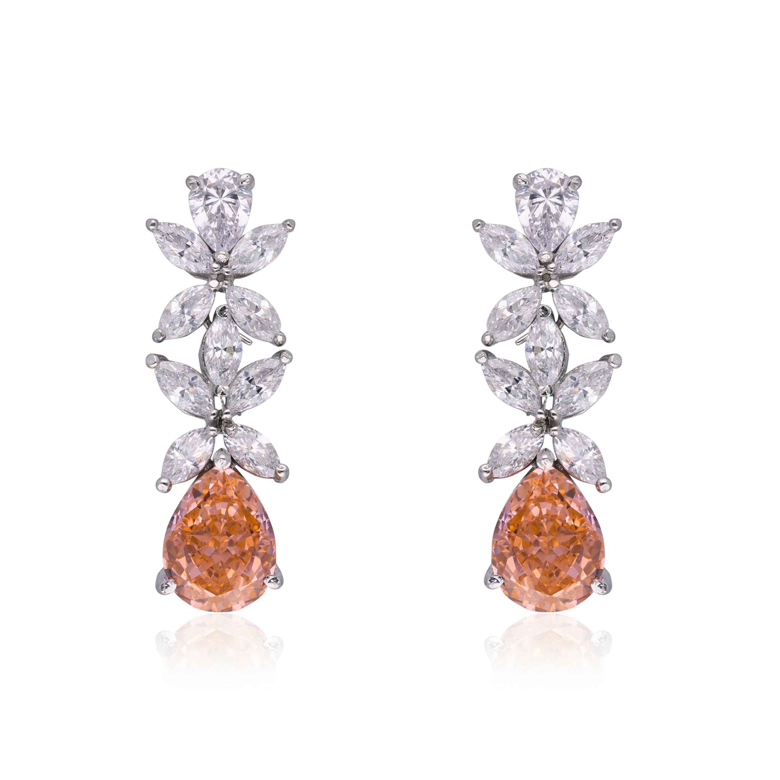 Jesel_Golden Hour Teardrop and Bloom Cubic Zircon Earrings_1