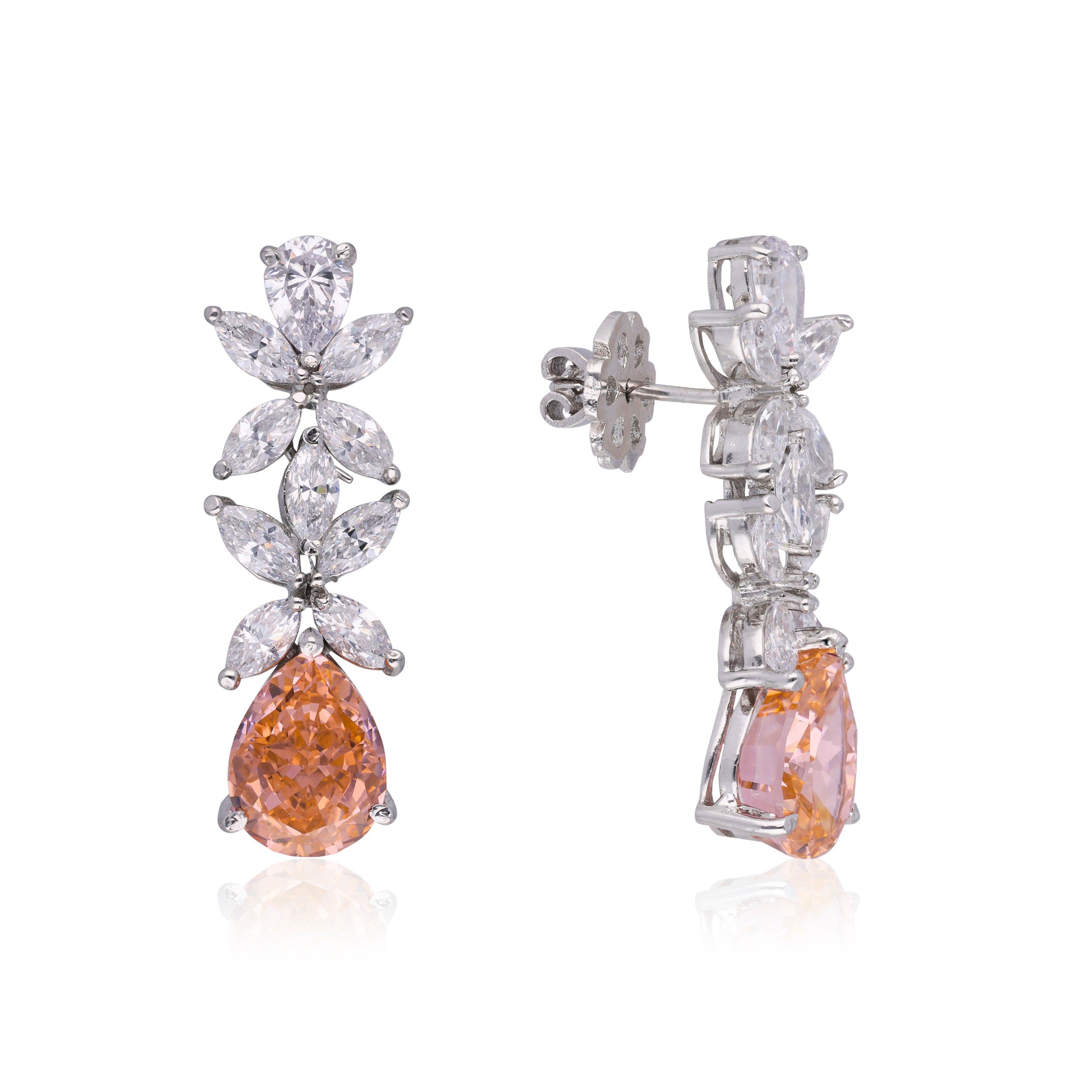 Jesel_Golden Hour Teardrop and Bloom Cubic Zircon Earrings_2