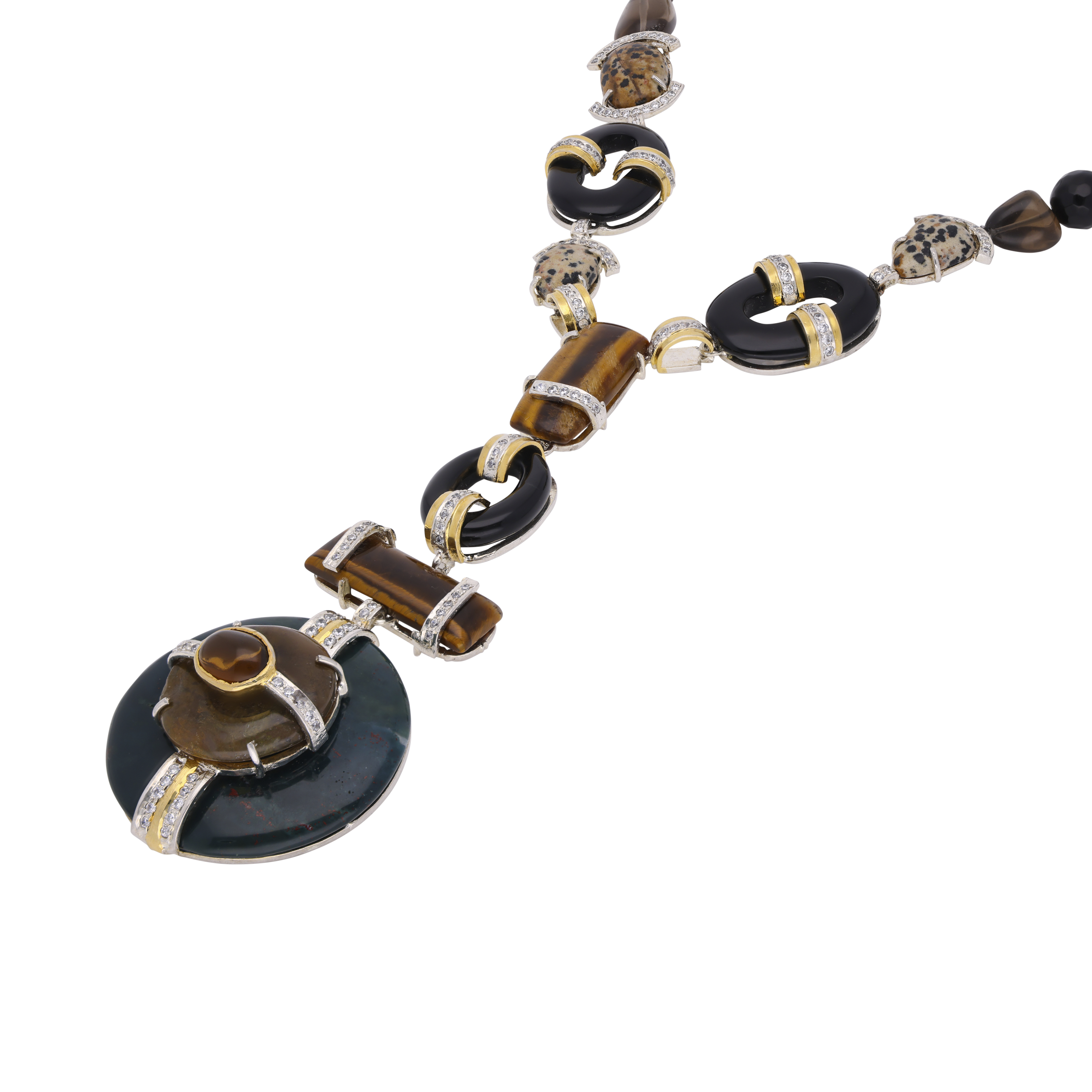 Elegant Sterling Silver Necklace with Cubic Zirconia Gemstones | SKU : 0020334093 - crash.club by CKC