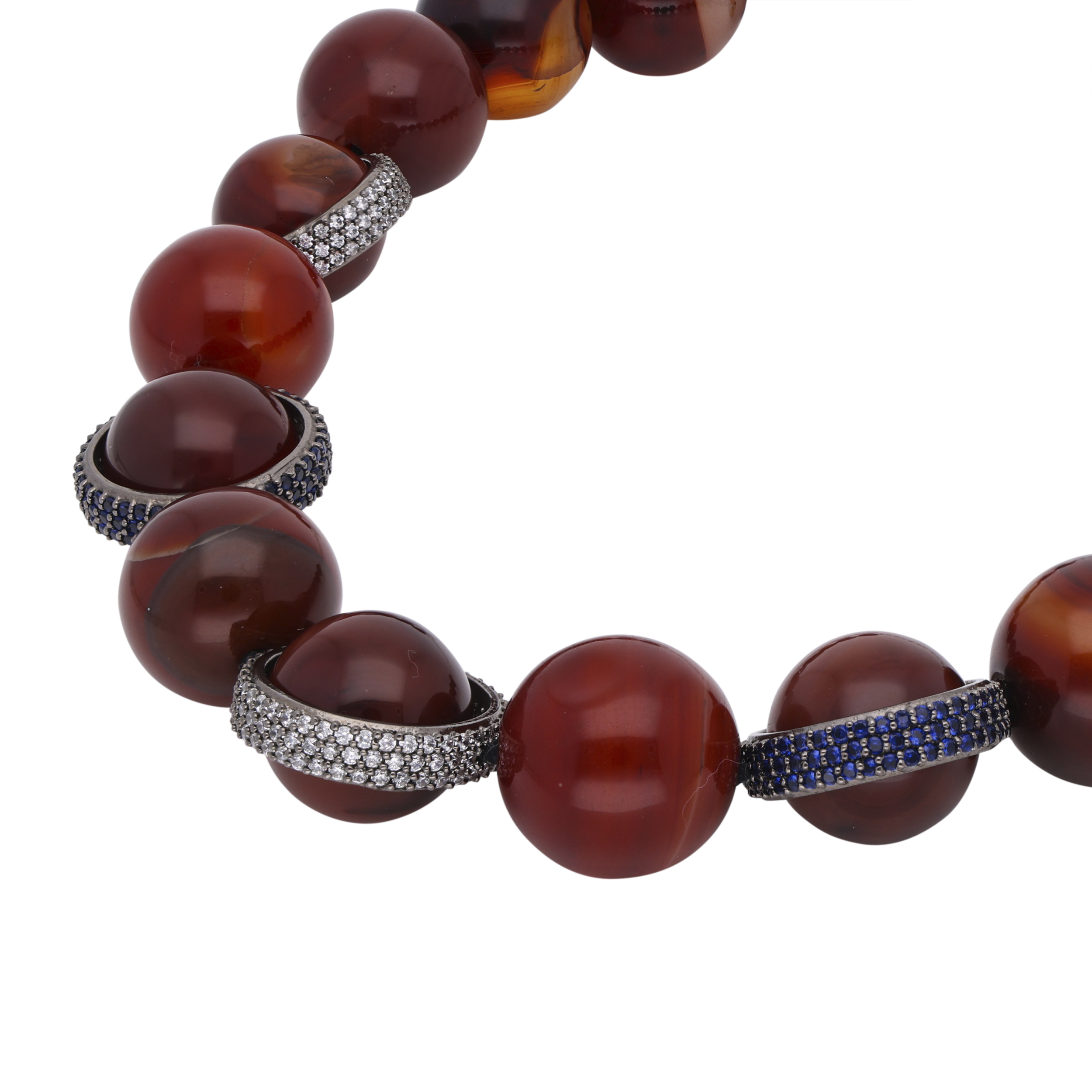 Radiant Sterling Silver Necklace: Grand Carnelian Beads Edition | SKU : 0020334260 - crash.club by CKC