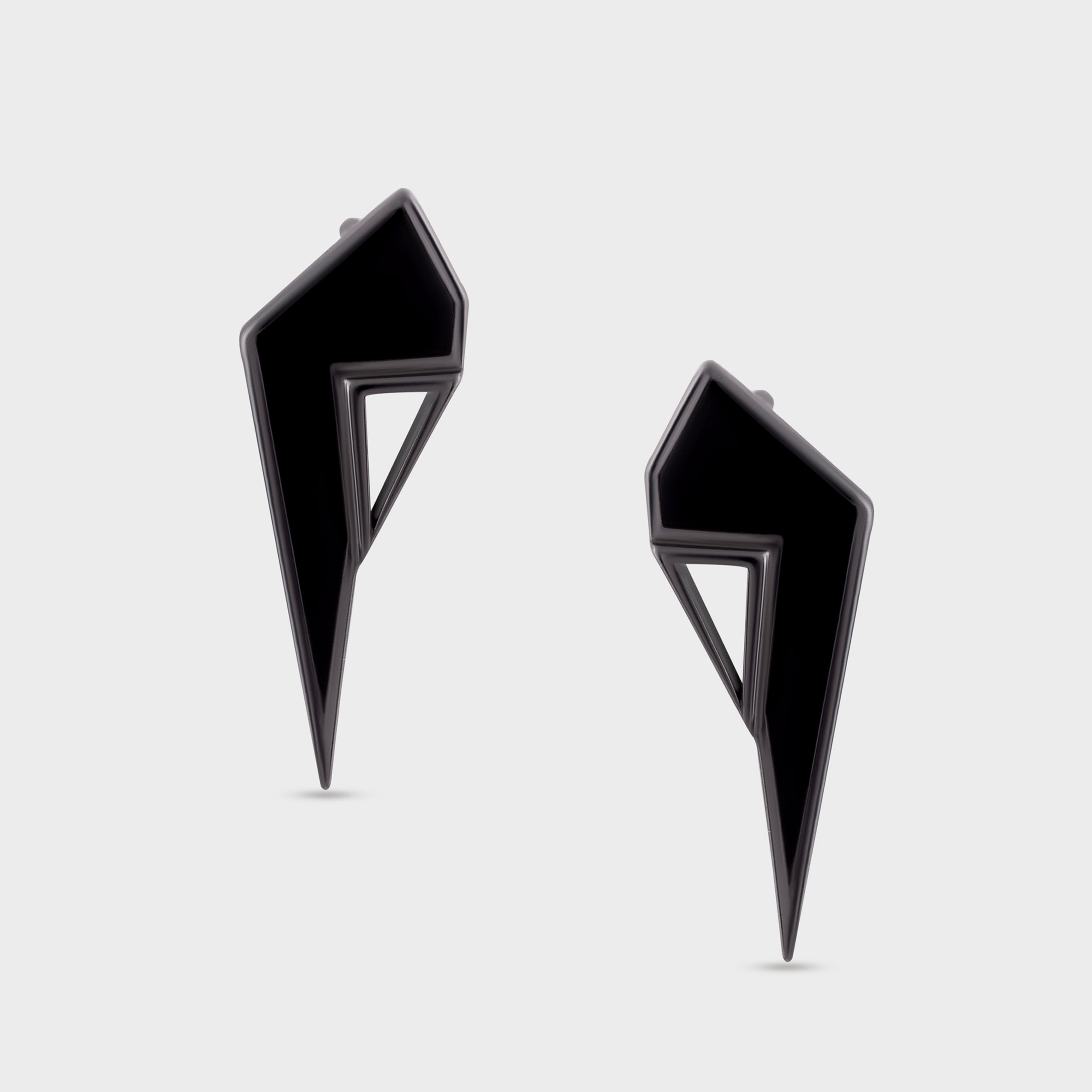 Black Rhodium Men's Geometric Silver Stud Earring | SKU : 0020419318, 0020419127, 0020419356, 0020419301, 0020419349, 0020419363