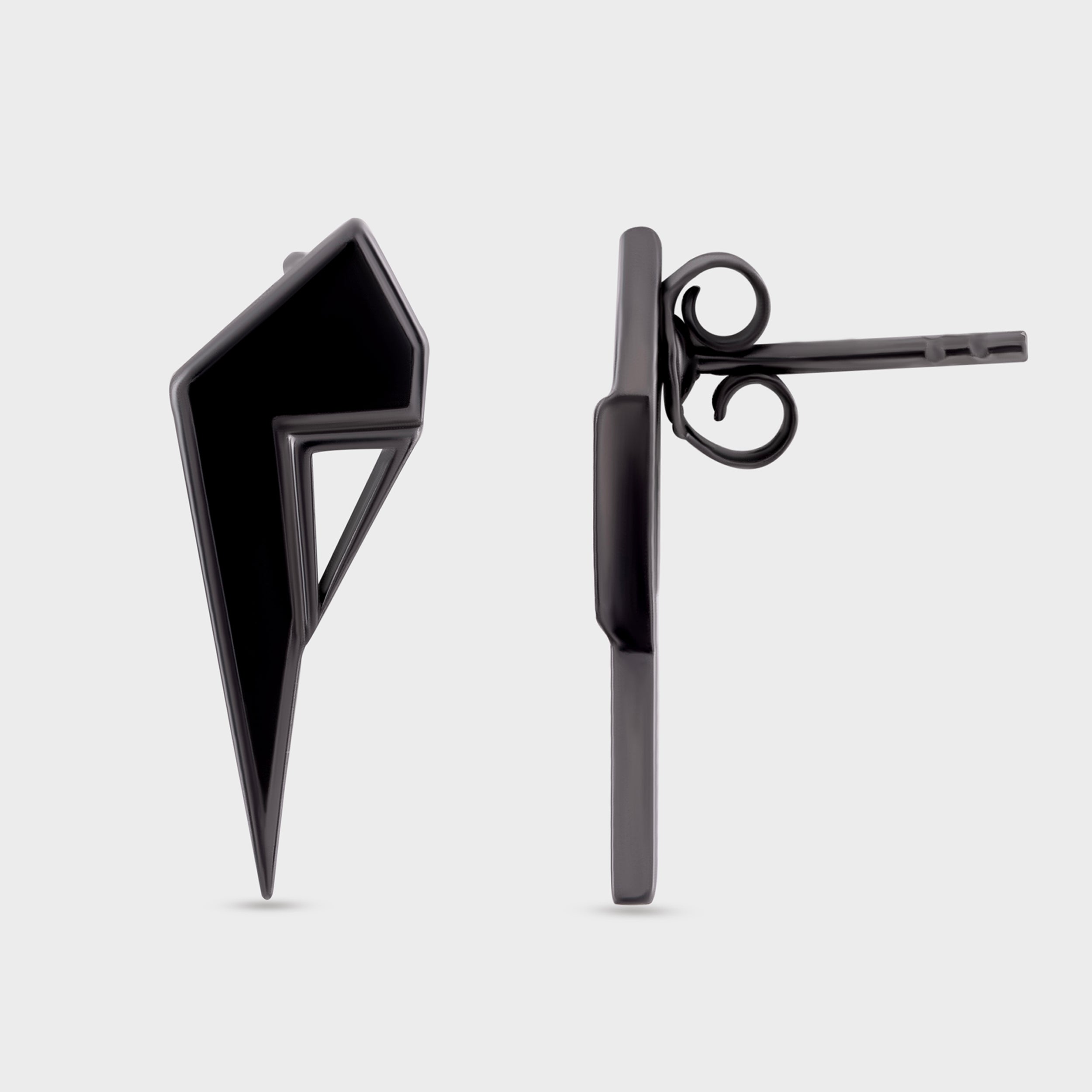 Black Rhodium Men's Geometric Silver Stud Earring | SKU : 0020419318, 0020419127, 0020419356, 0020419301, 0020419349, 0020419363