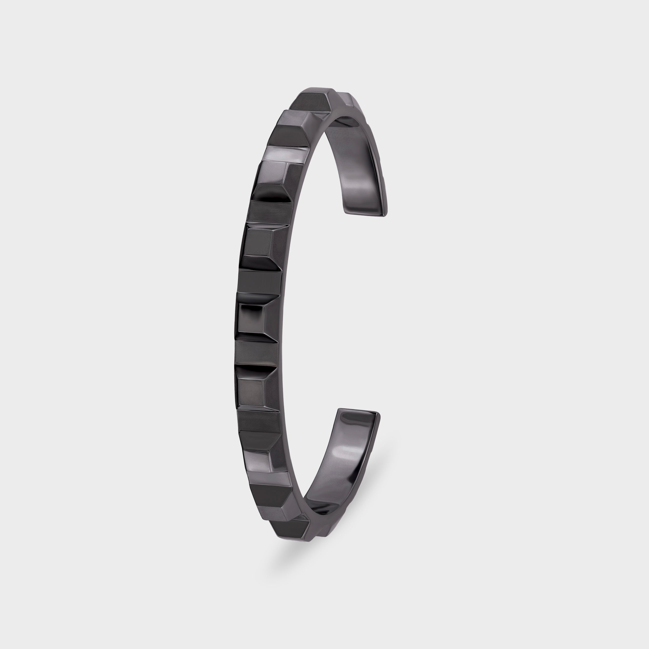 Black Geometric Men's Cuff Bracelet | SKU : 0020419172, 0020419196
