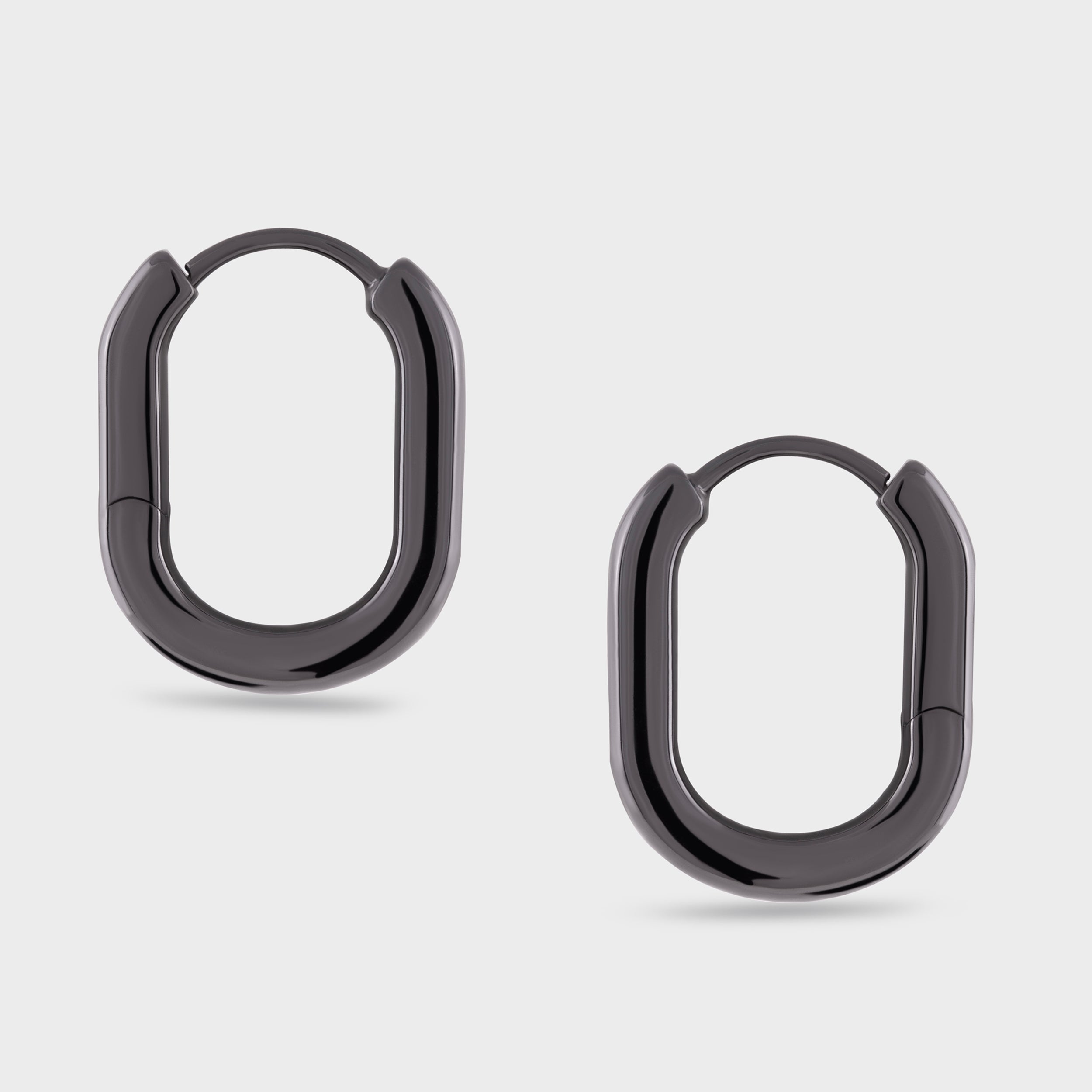 Men's Black Rhodium Oval Earring | SKU : 0020419264, 0003346044 , 0003346204 , 0020419424, 0020419110, 0003346051 - crash.club by CKC