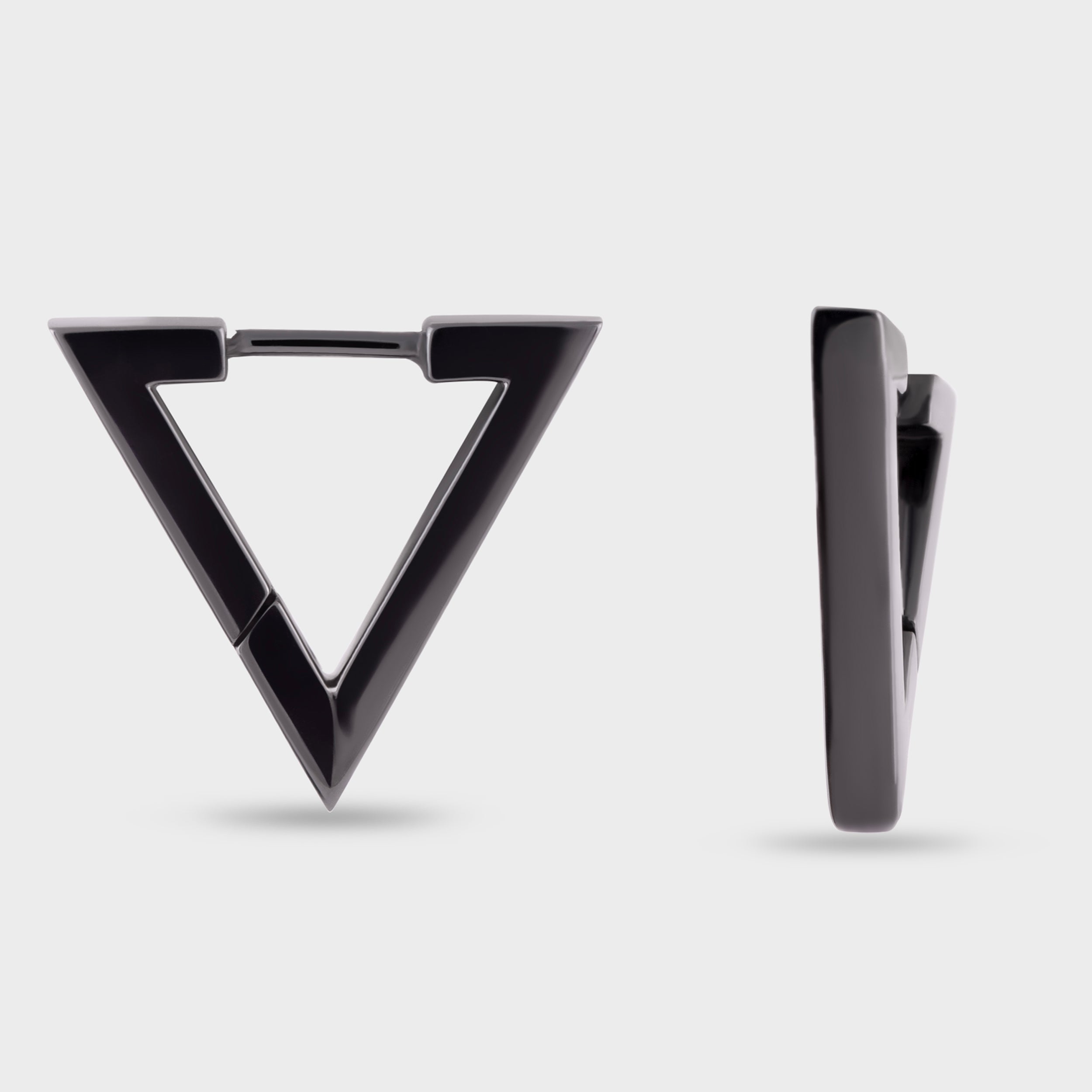 Men's Black Rhodium Triangle Earring | SKU : 0003346068 ,0020419325, 0020419332, 0020419455, 0020419141, 0020419431 - crash.club by CKC