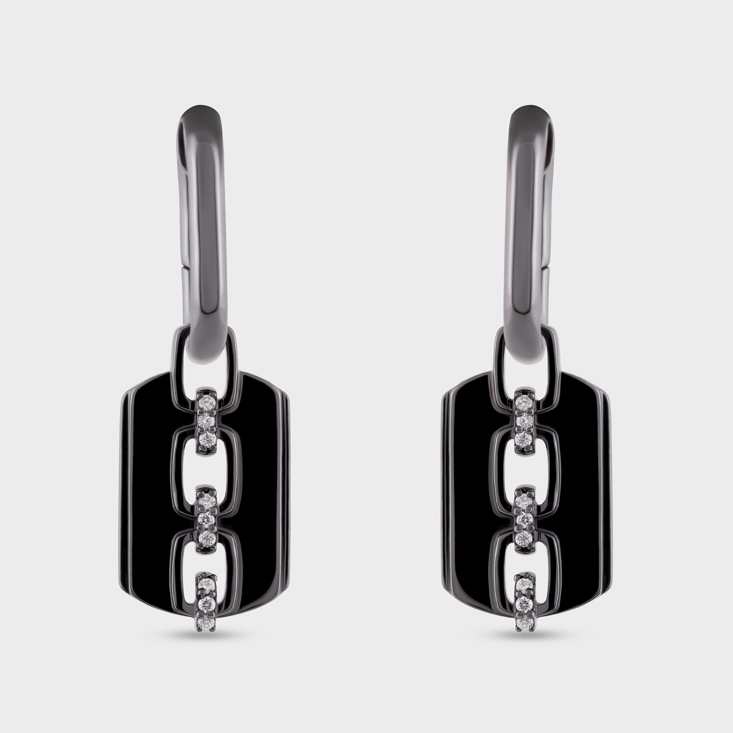 Men's Black Rhodium Geometric Earring | SKU :0020420017, 0020419974, 0020419998, 0020419981, 0020420000, 0020420024