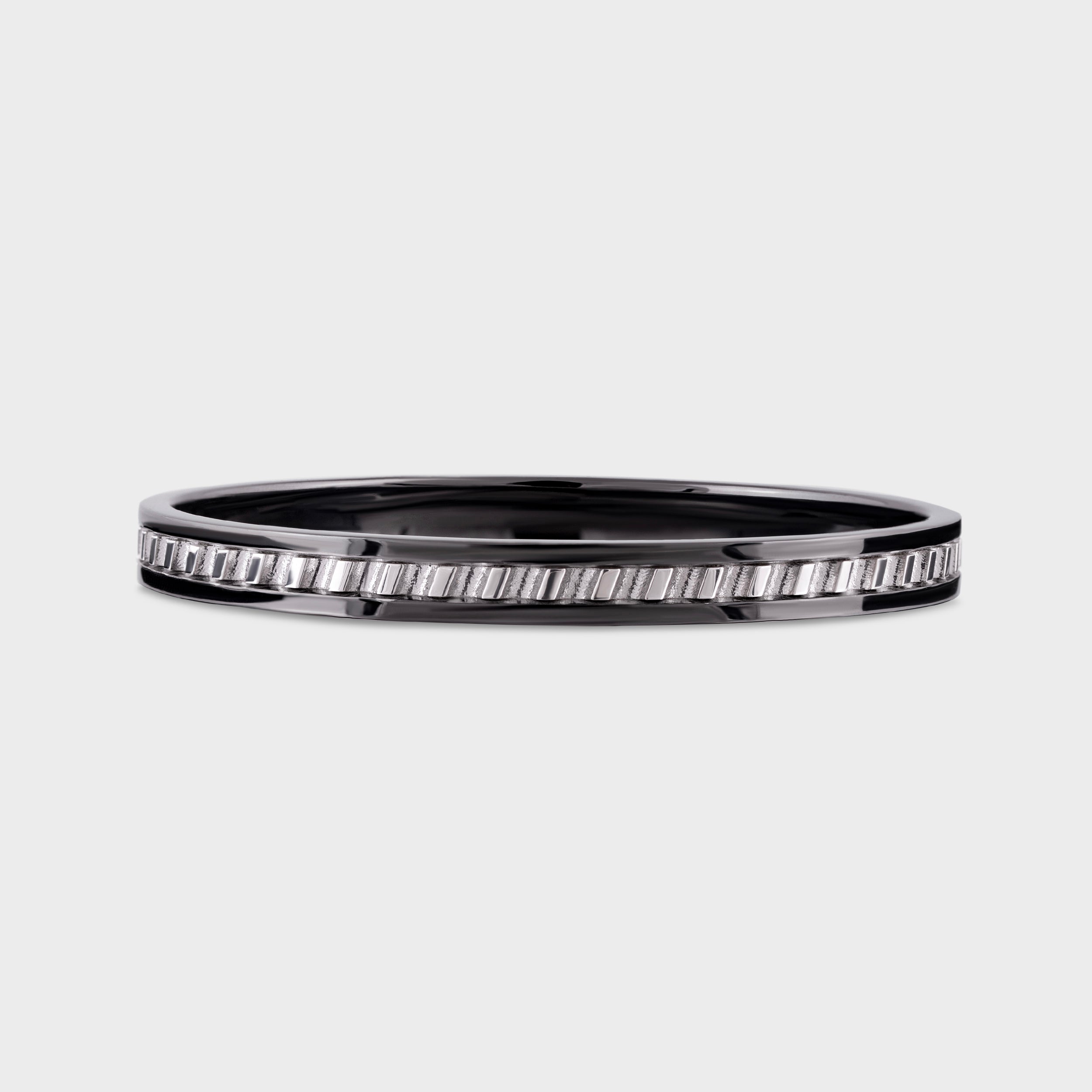 Black and Silver Linear Men's Bracelet | SKU : 0020420222, 0020420277