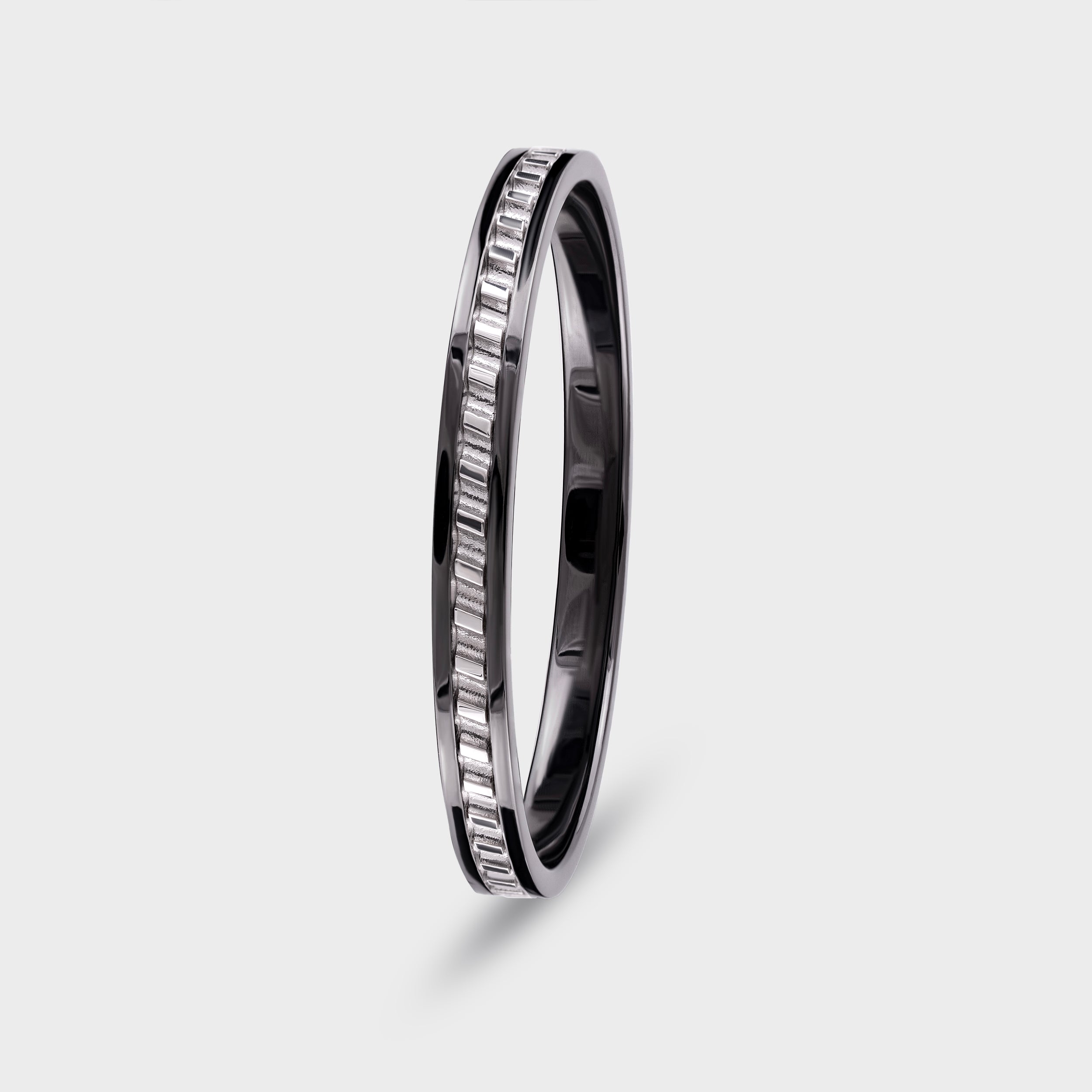 Black and Silver Linear Men's Bracelet | SKU : 0020420222, 0020420277