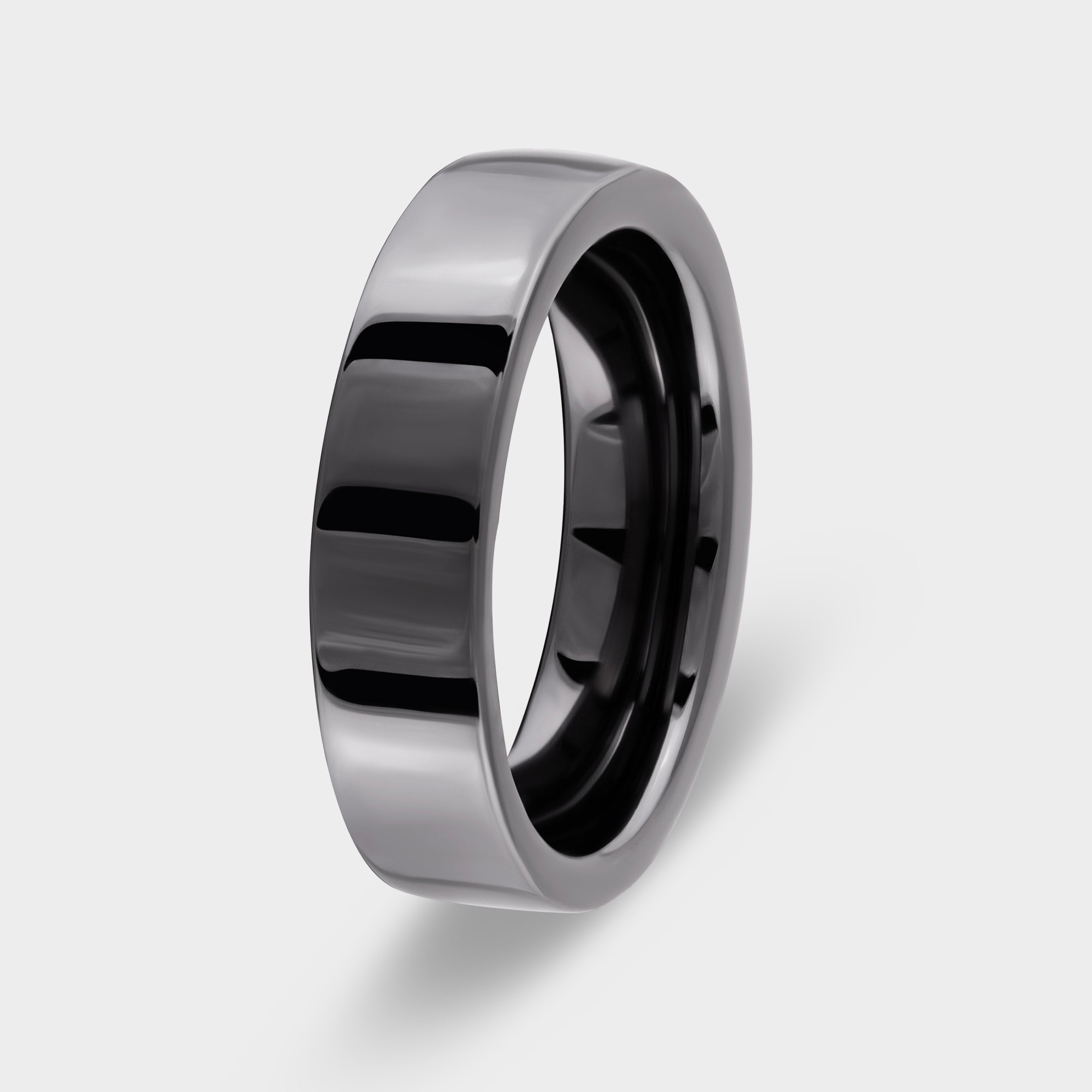 Noir Radiance: Exclusive Black Gloss Sterling Silver Band | SKU : 0003346013, 0020420932 - crash.club by CKC