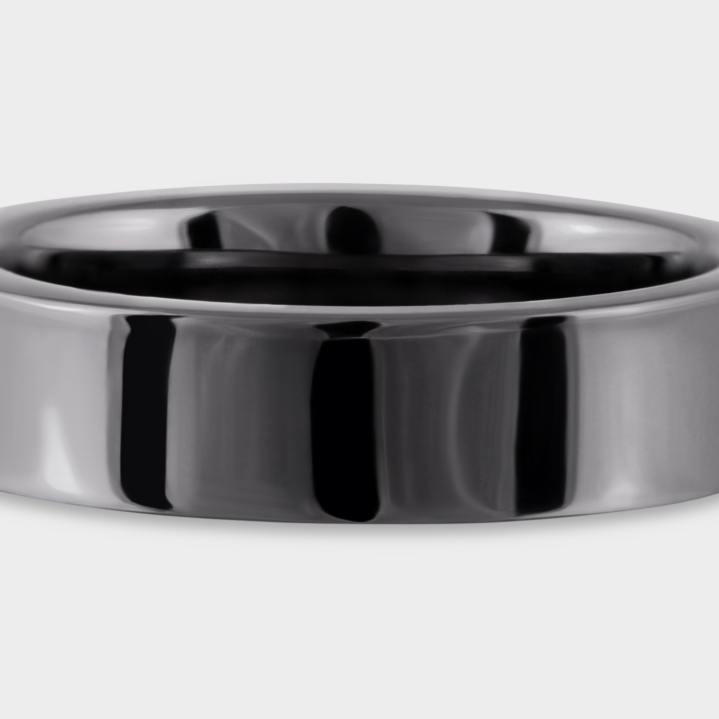 Noir Radiance: Exclusive Black Gloss Sterling Silver Band | SKU : 0003346013, 0020420932 - crash.club by CKC