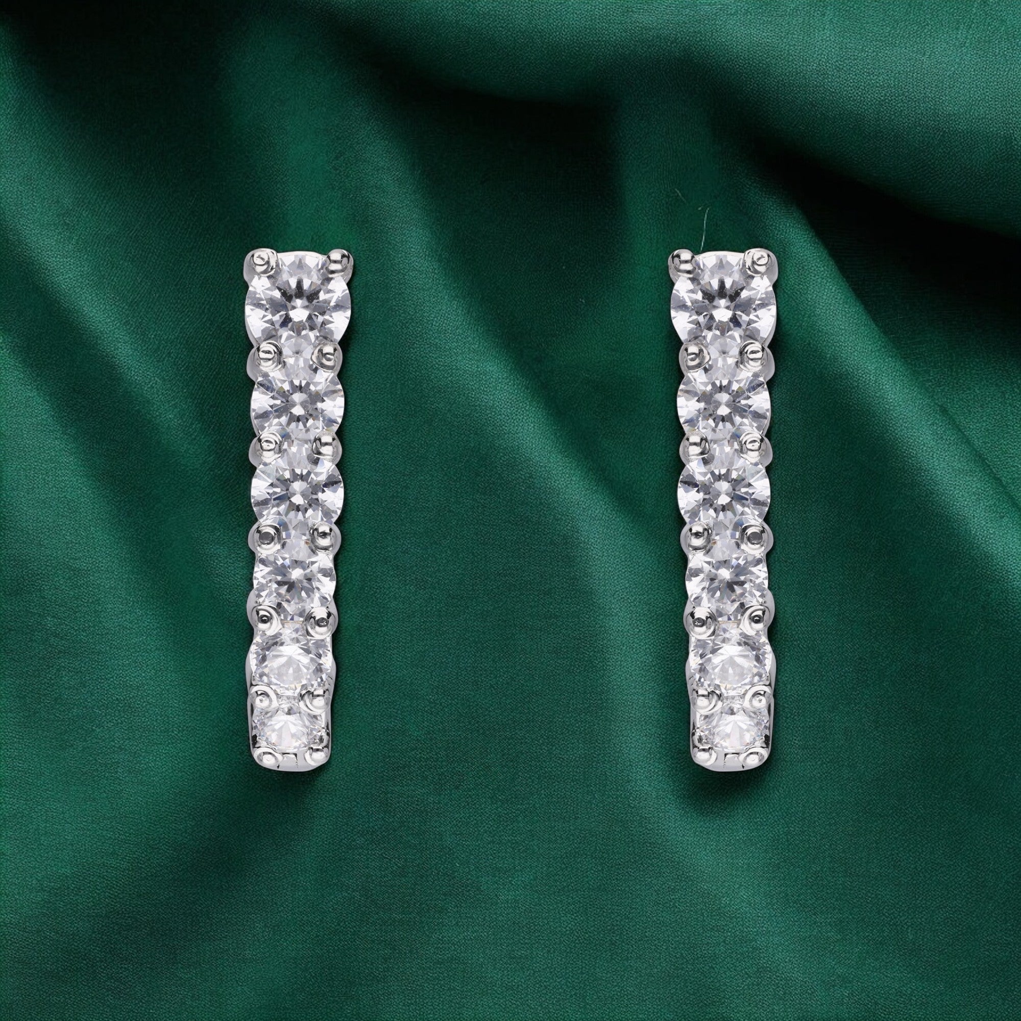 6 Cubic Zircon Gems Vaali Earrings | SKU : 0020318741, 0020589059, 0020589066 - crash.club by CKC