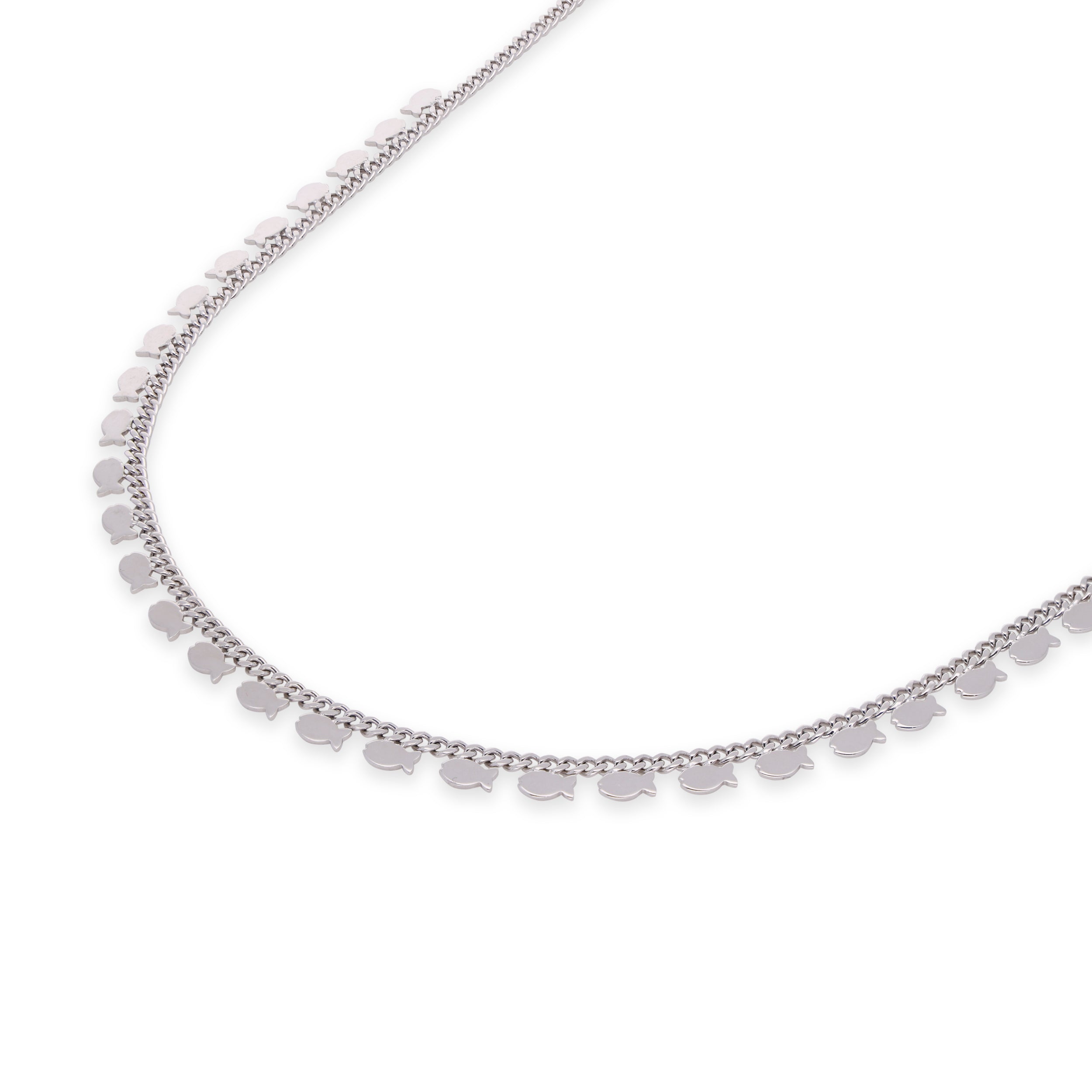 Oceanic Grace: Silver Fish Sequence Chain | SKU : 0020600563, 0020600570, 0003340370