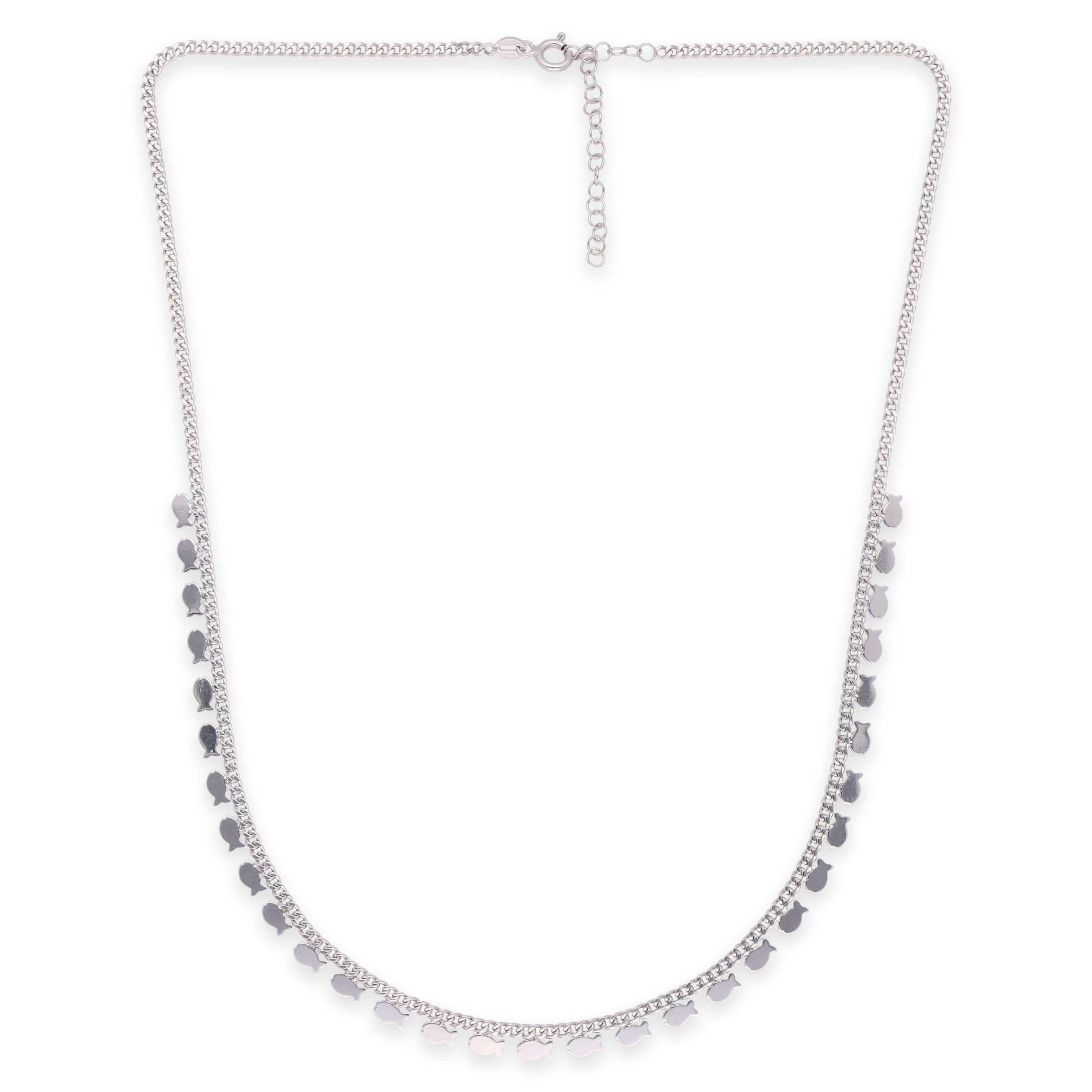 Oceanic Grace: Silver Fish Sequence Chain | SKU : 0020600563, 0020600570, 0003340370