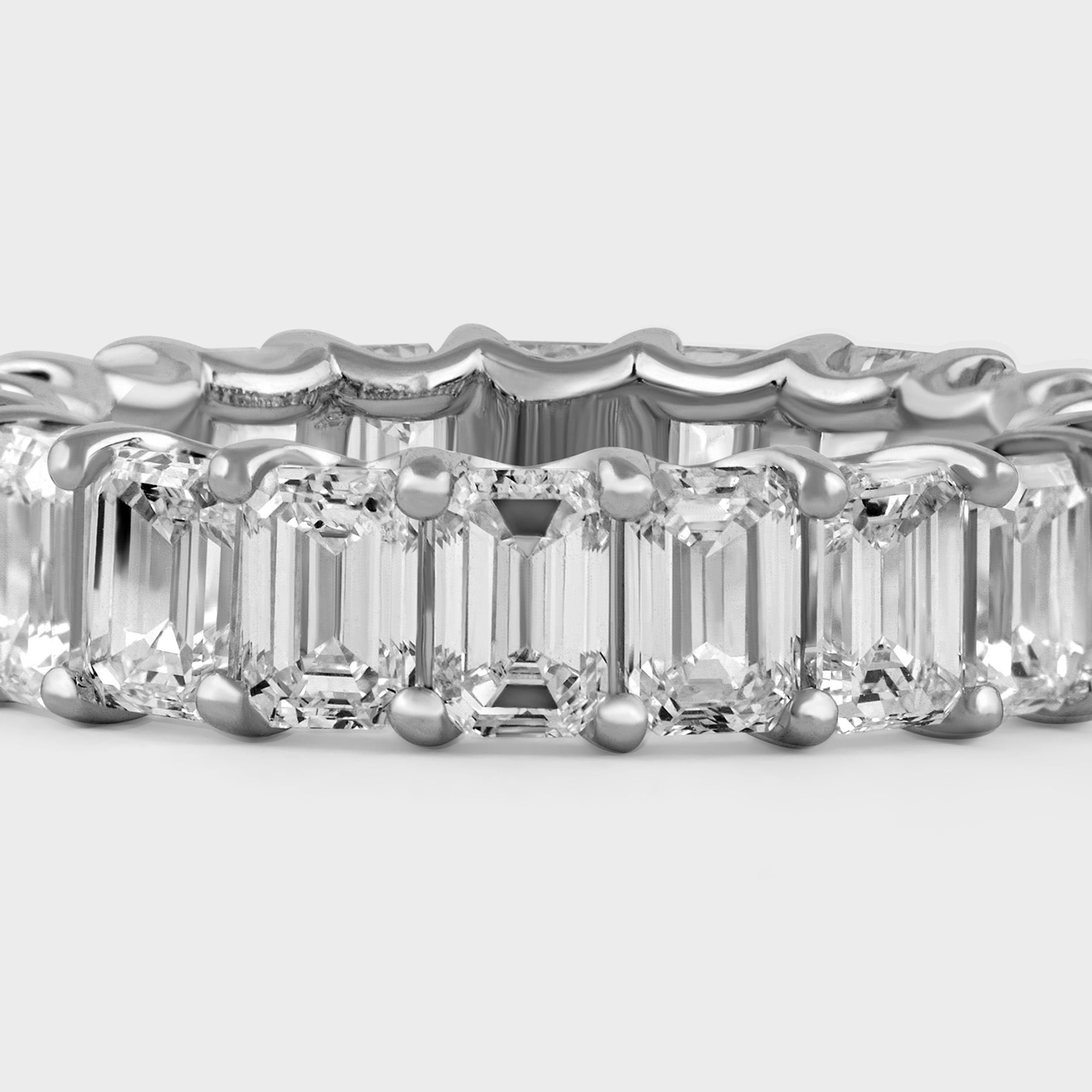 Emerald Cut 6.15 Carat Lab Grown Diamond Band Ring | SKU : 0020605032