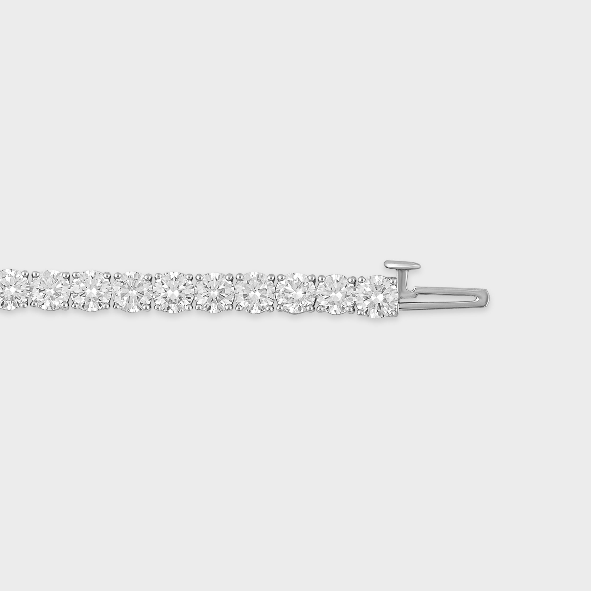 Round Brilliant 12.52 Carat Lab Grown Solitaire Diamond Yellow Gold Tennis Bracelet | SKU : 0020683689