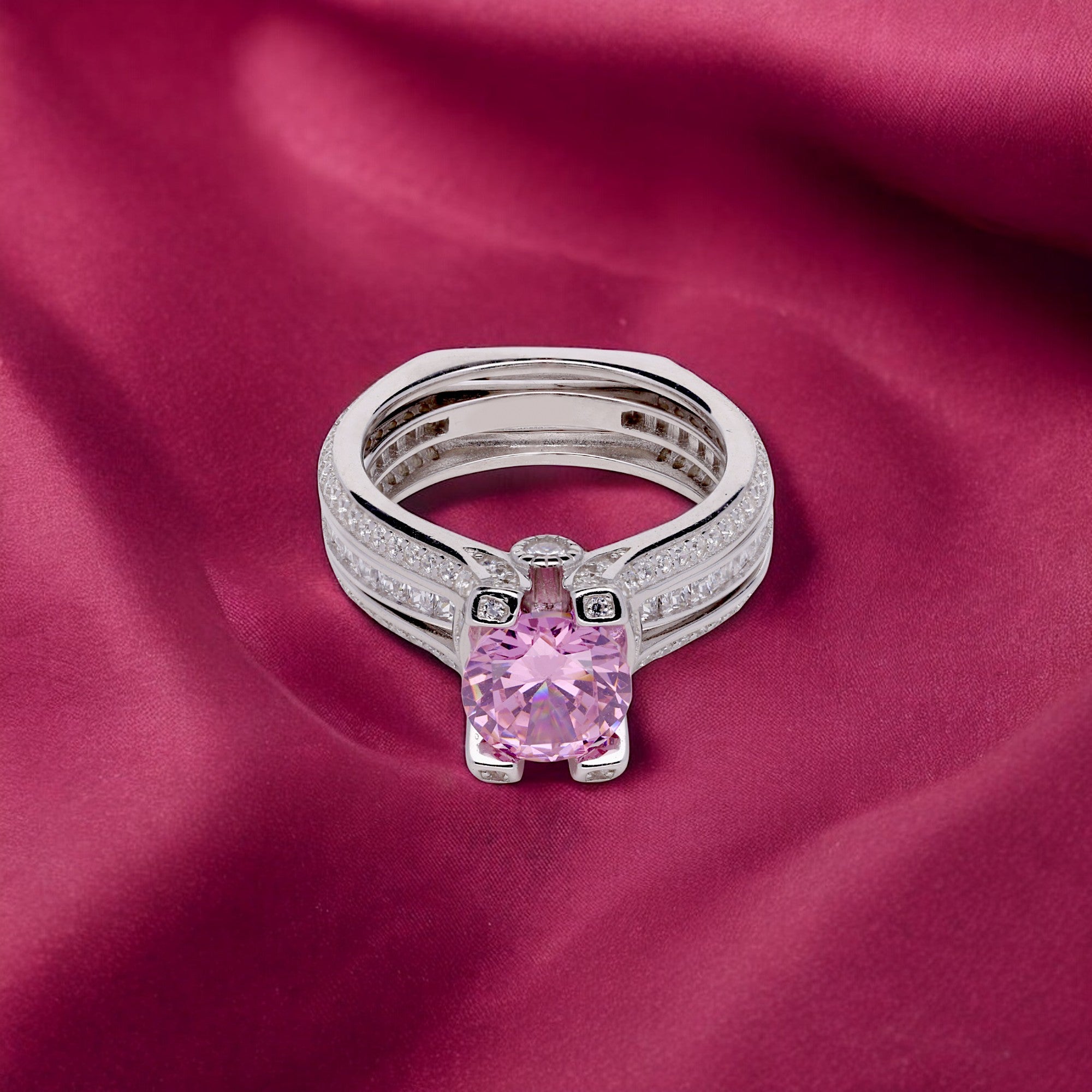 Pink Zircon Radiance Ring | SKU : 0020608965, 0020608934, 0003343203