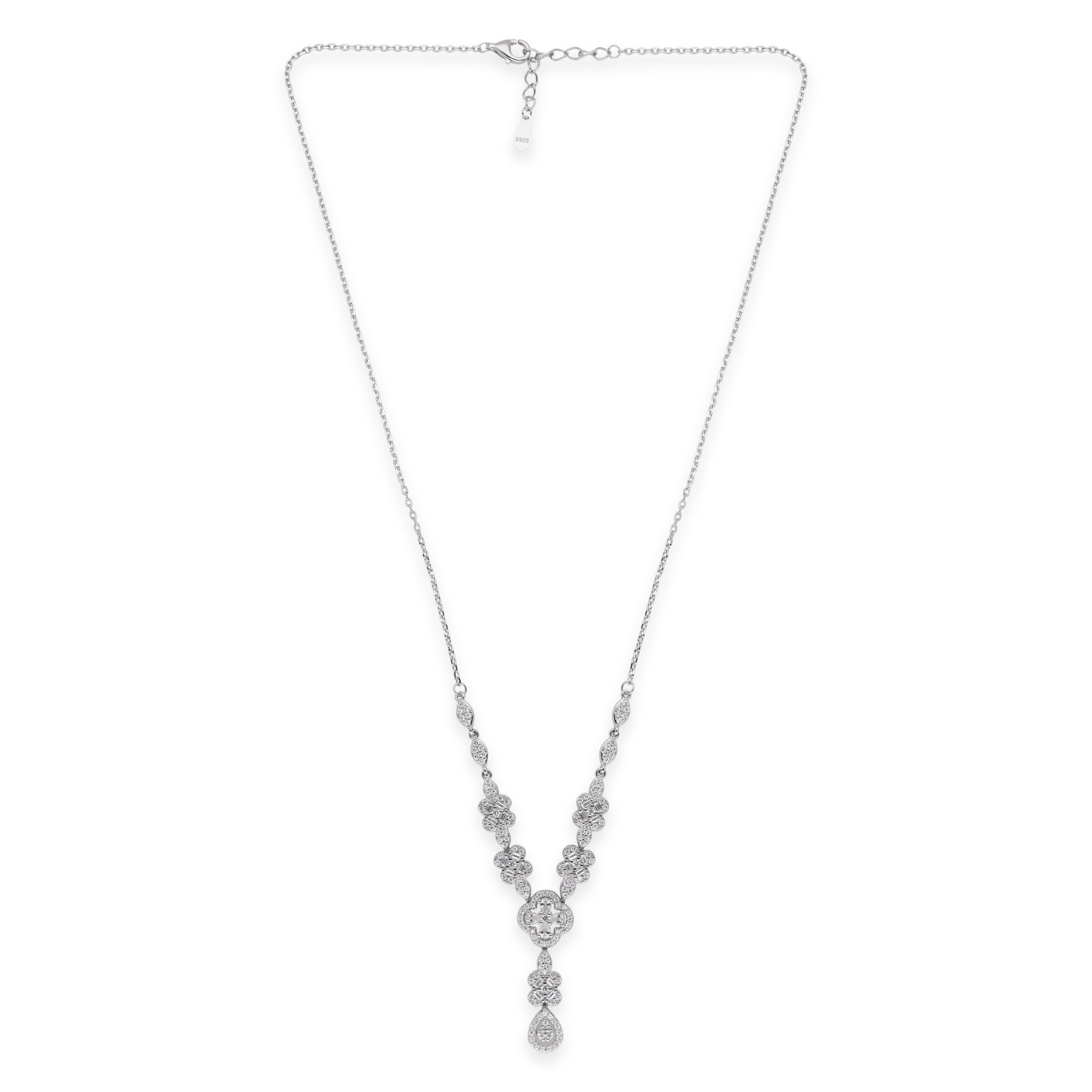 Zircon Cross & Abstract Necklace | SKU : 0020613020, 0003343067