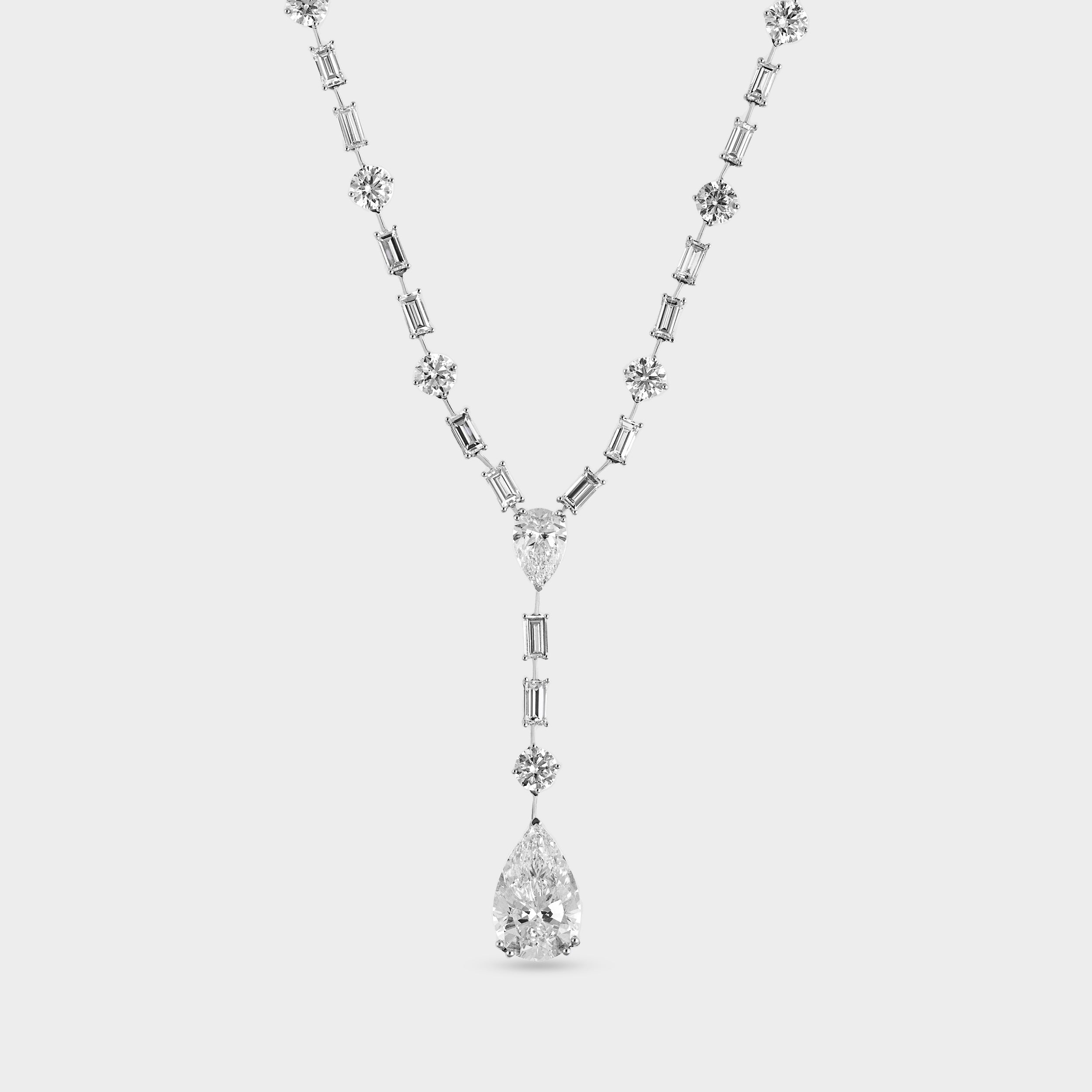 Various Cut 26.07 Carat Solitaire Diamond Chain Necklace | SKU : 0020665791