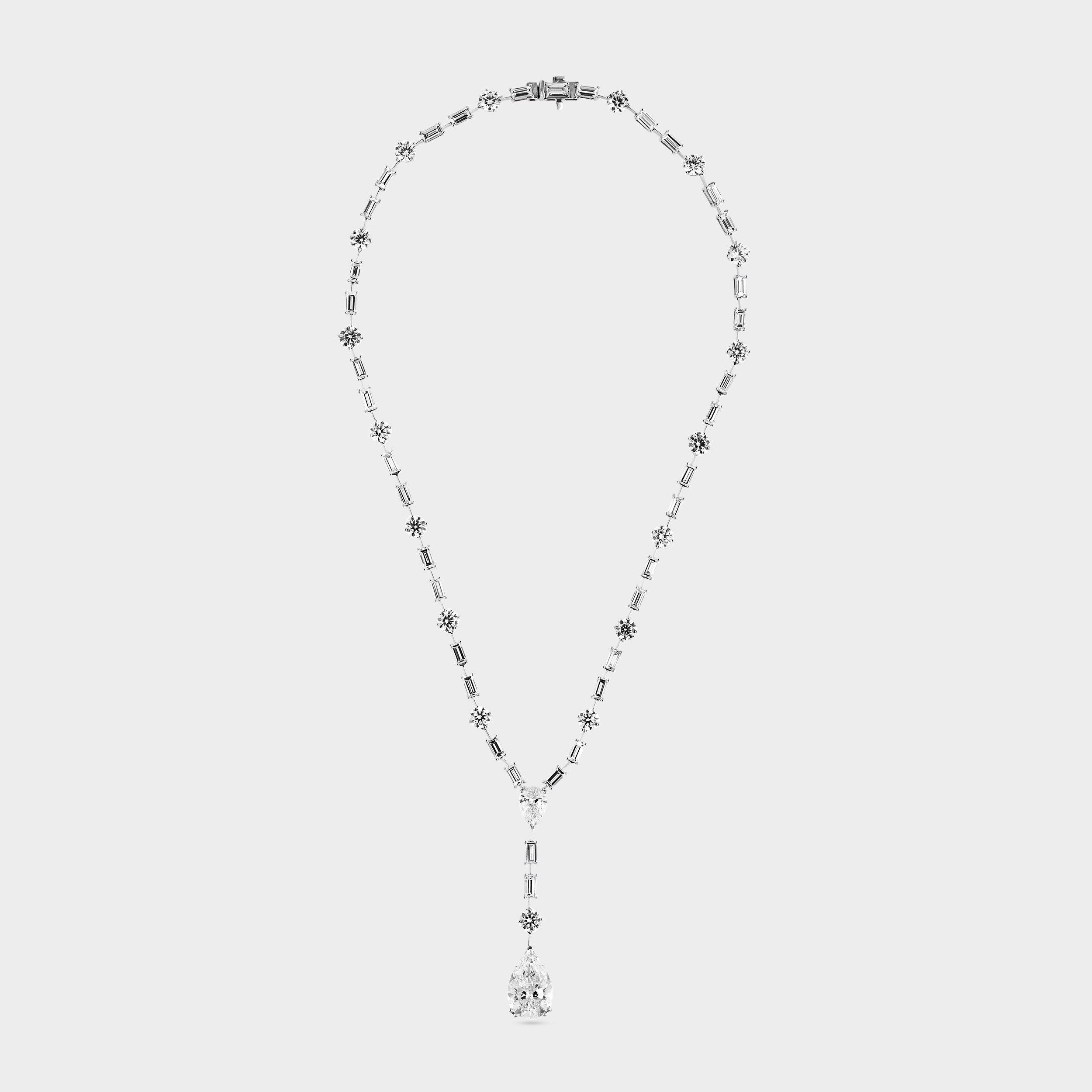 Various Cut 26.07 Carat Solitaire Diamond Chain Necklace | SKU : 0020665791