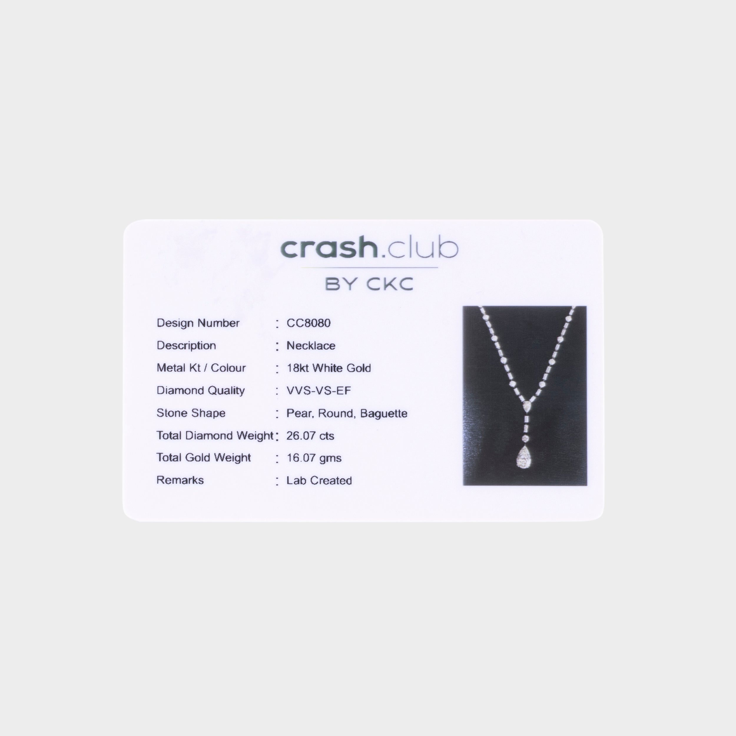 Various Cut 26.07 Carat Solitaire Diamond Chain Necklace | SKU : 0020665791