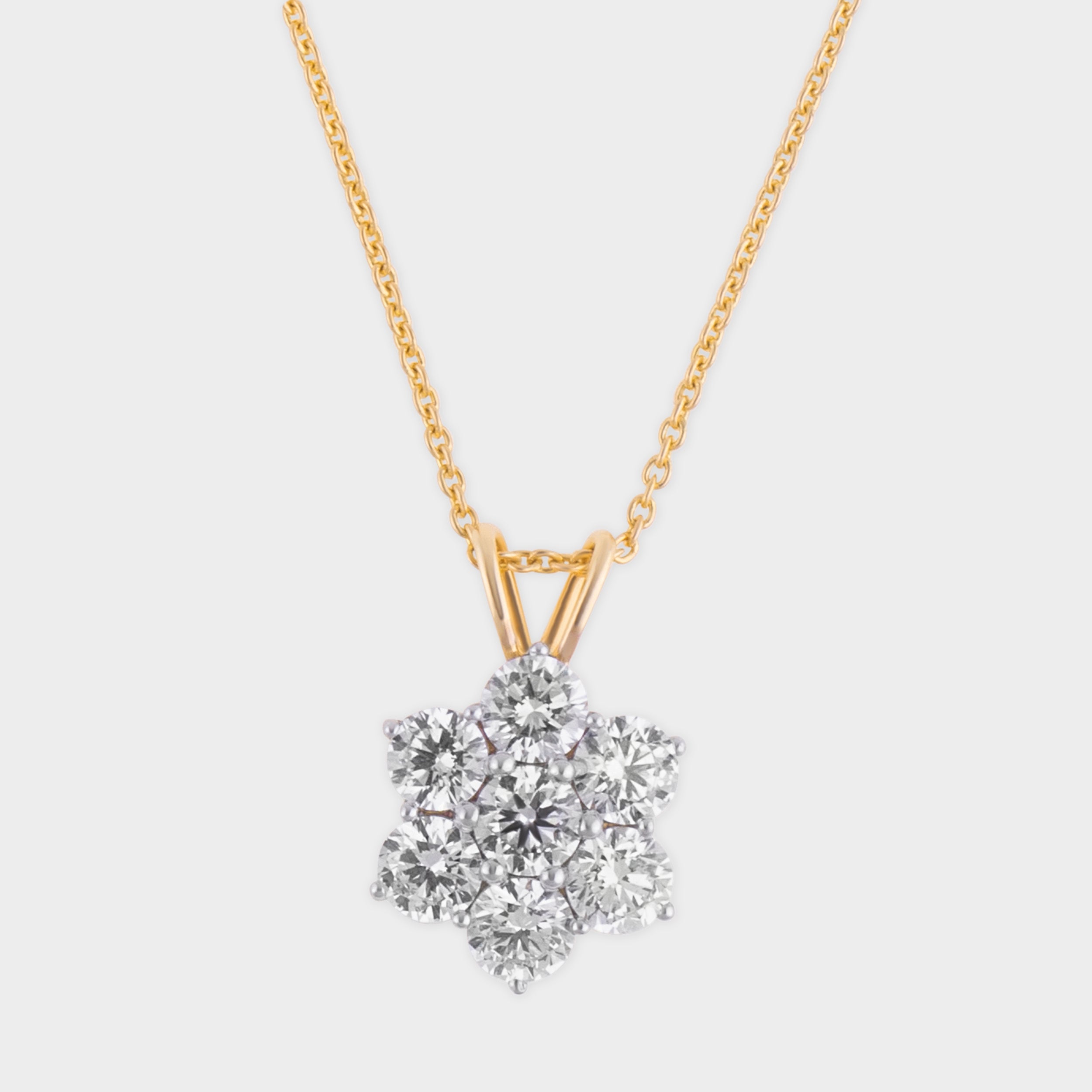 Round Brilliant 1.84 Carat Celestial Nakshatra Design Lab-Grown Solitaire Diamond Chain Pendant | SKU : 0020684648