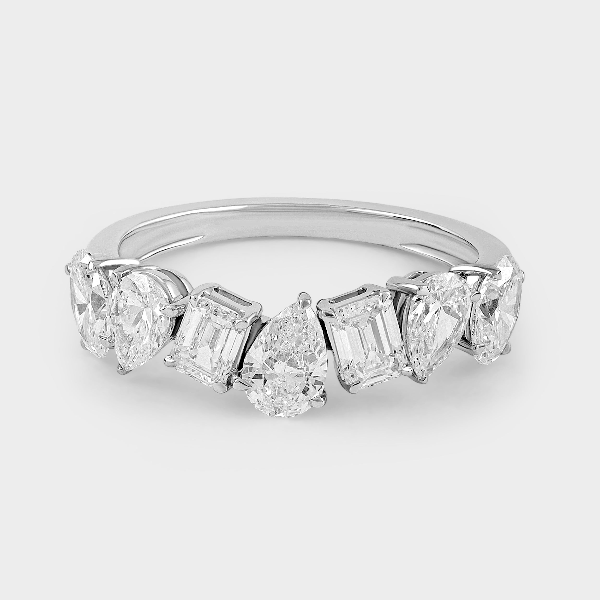 Tri-Shape 1.80 Carat Lab-Grown Diamond Solitaire Ring in 18K White Gold | SKU : 0020705626