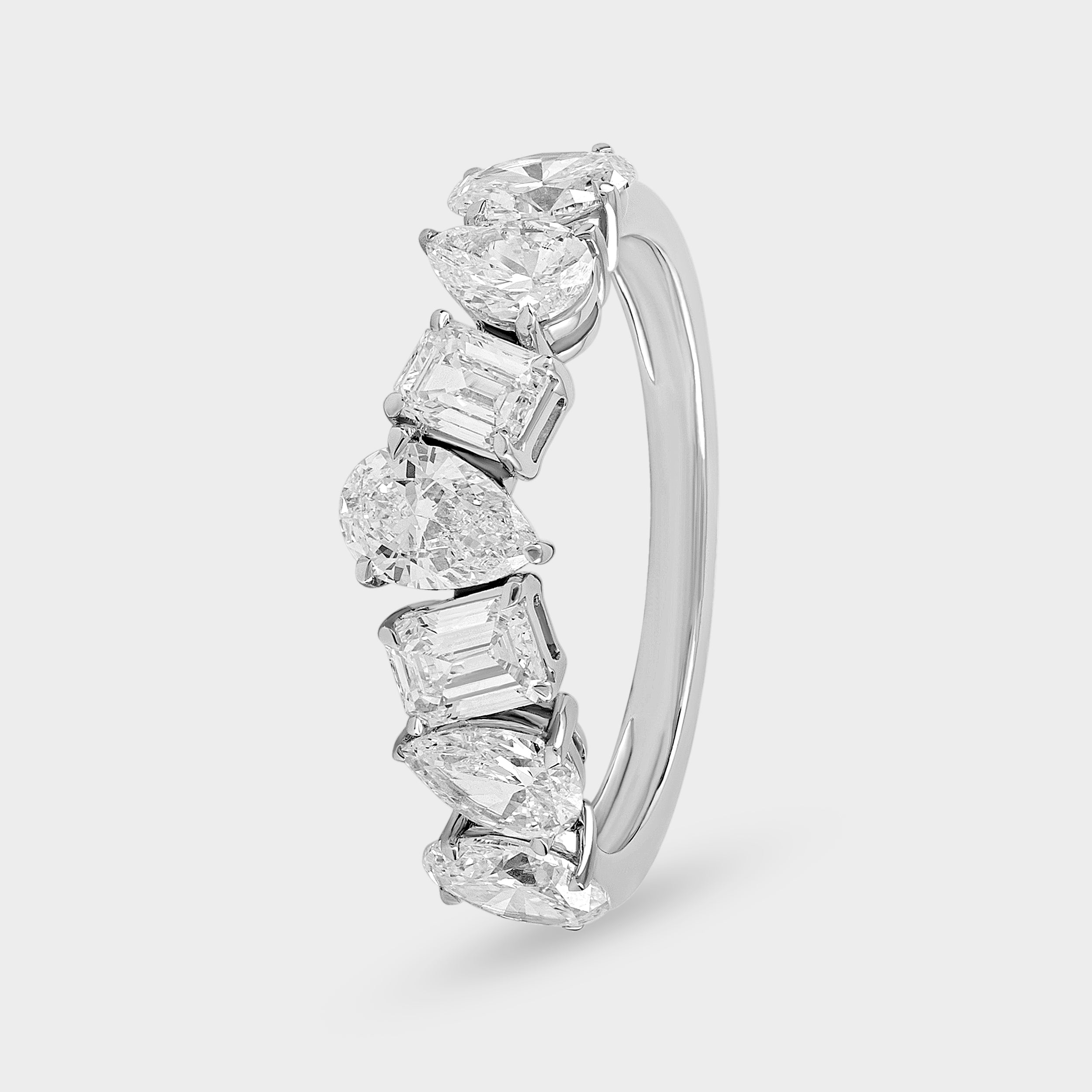 Tri-Shape 1.80 Carat Lab-Grown Diamond Solitaire Ring in 18K White Gold | SKU : 0020705626