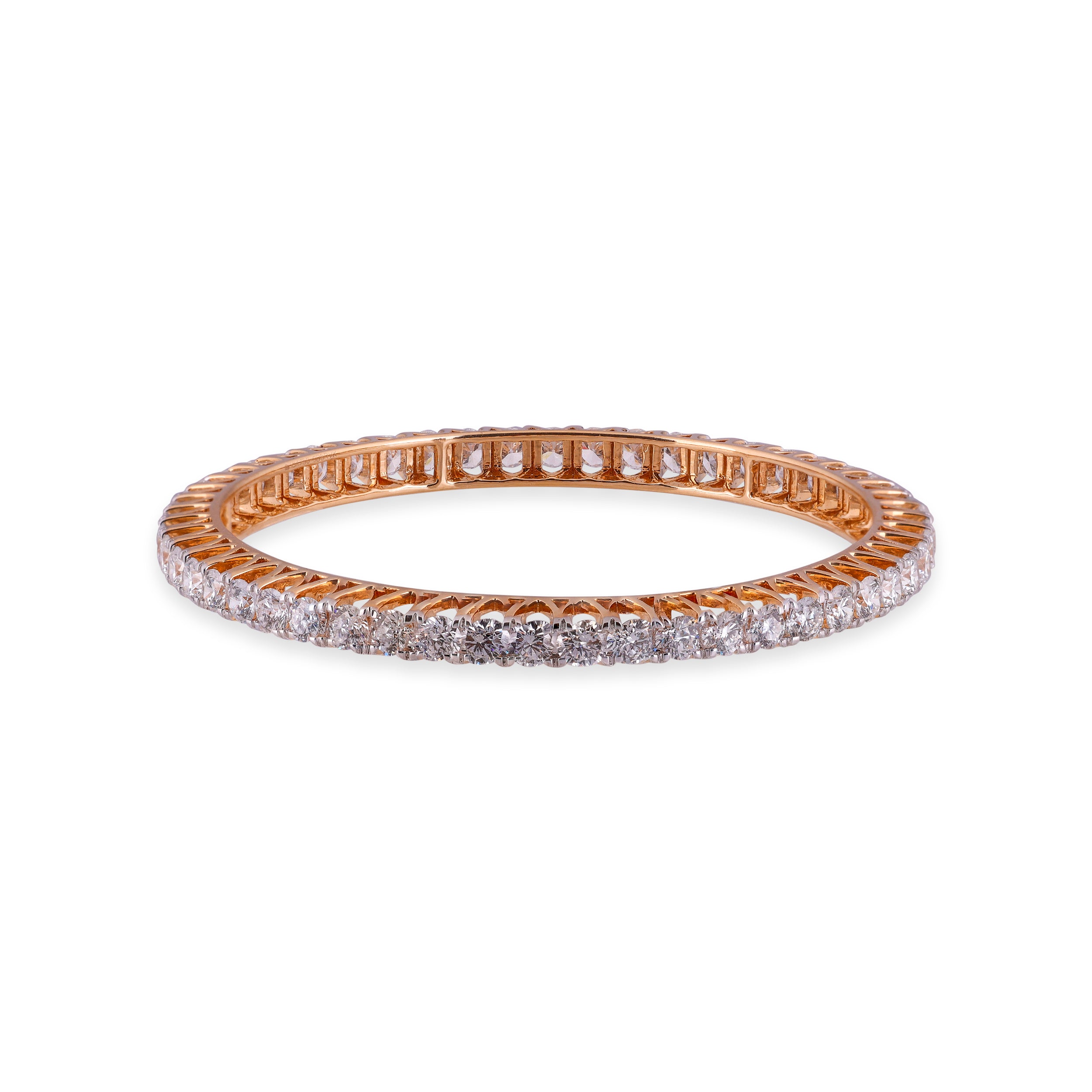 18K Gold Prism Solitaire Lab-Grown Diamond Bangle | SKU : 0020708351