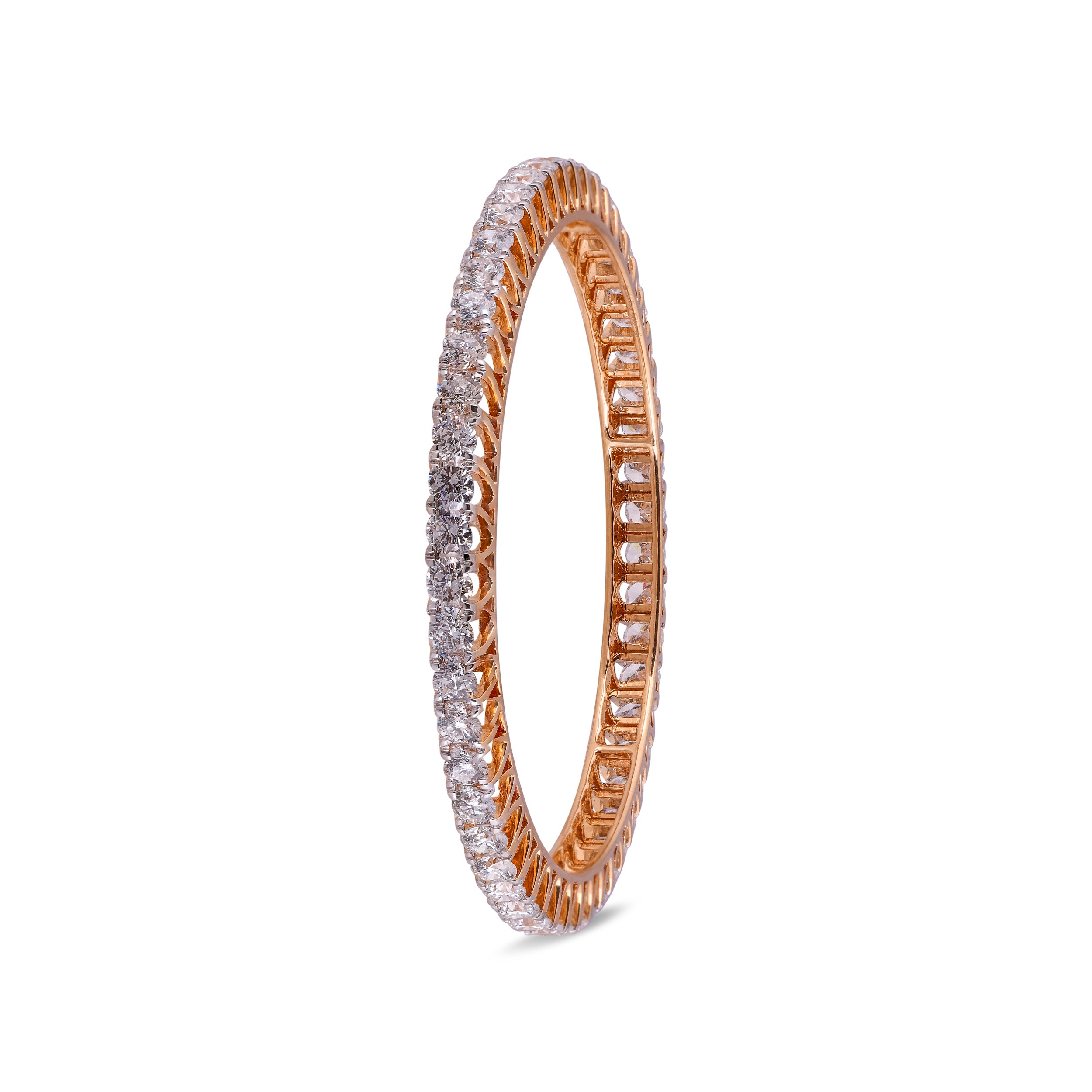 18K Gold Prism Solitaire Lab-Grown Diamond Bangle | SKU : 0020708351