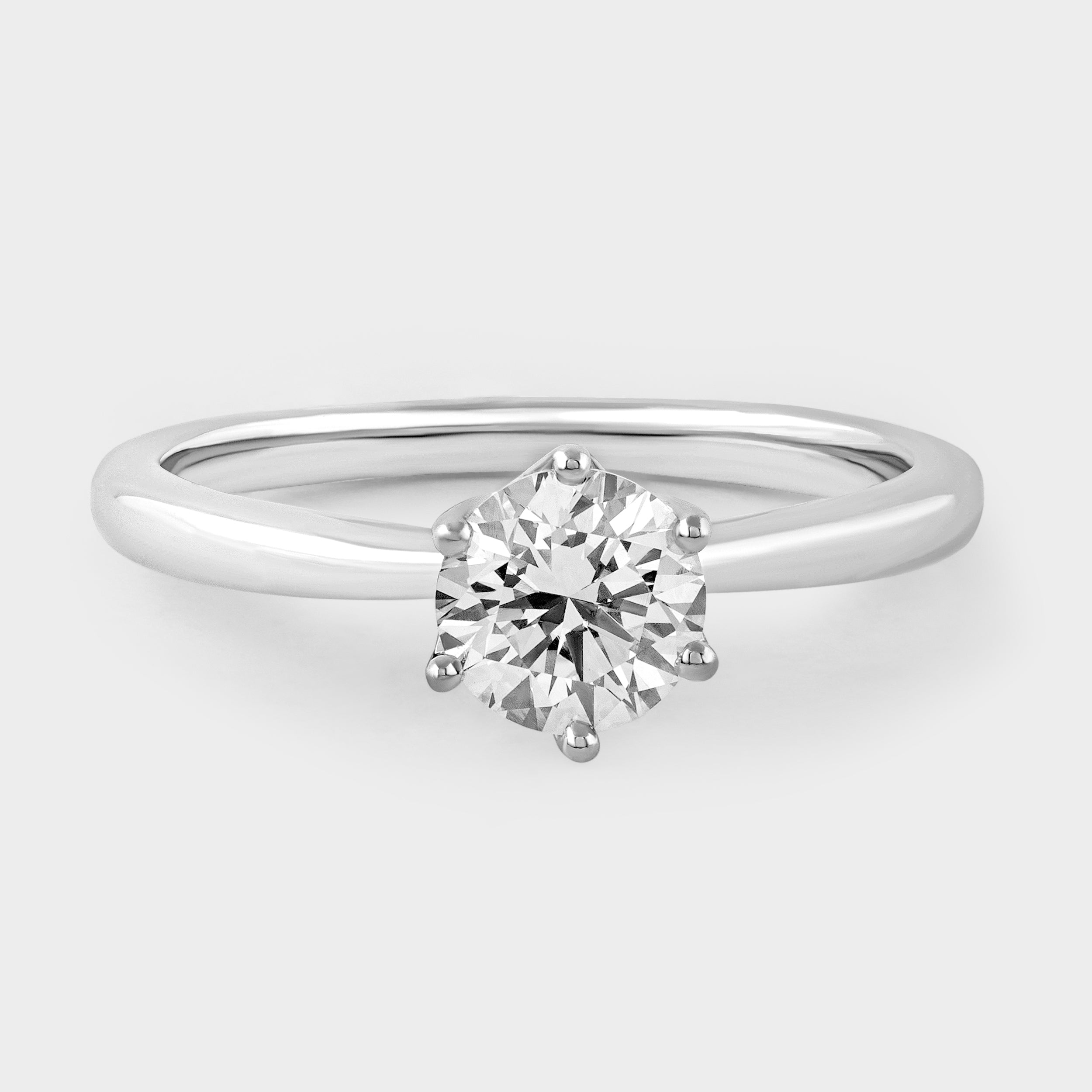 Round Brilliant 0.71 Carat Lab-Grown Diamond Solitaire Ring in 18K Gold | SKU : 0020708474